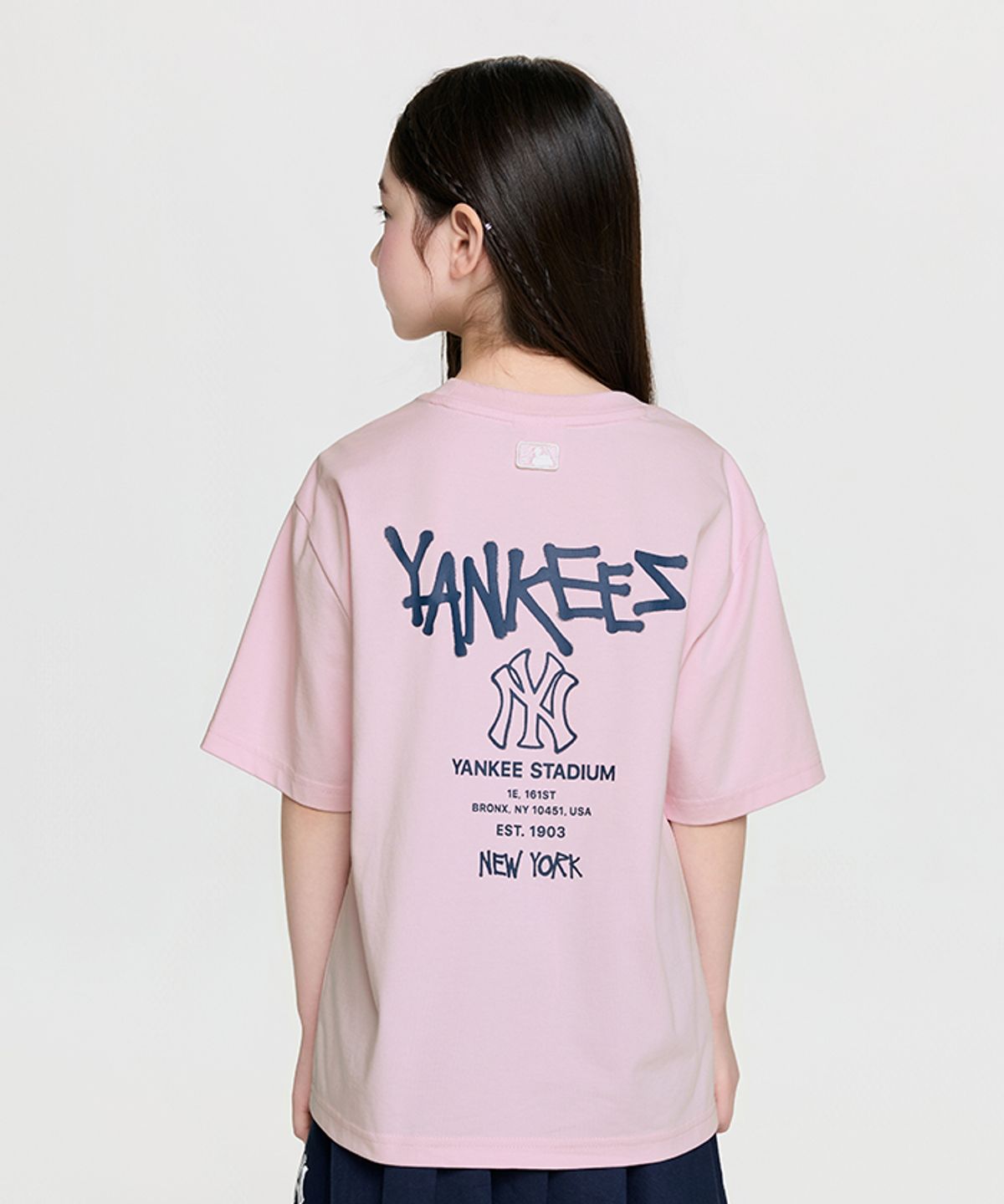엠엘비 키즈(MLB KIDS) 스트릿 베이직 아트웍 티셔츠 NY (L.Pink)