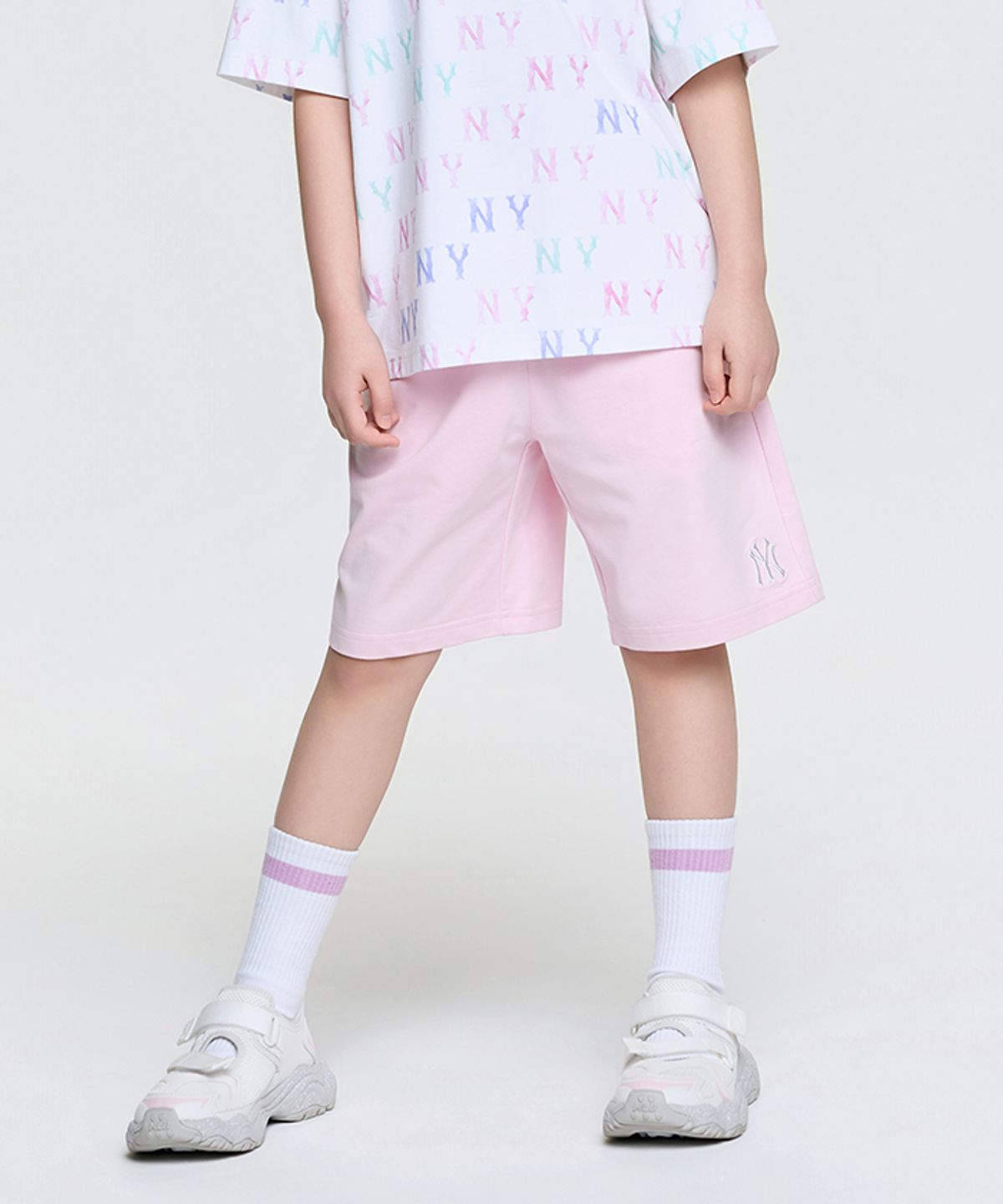 엠엘비 키즈(MLB KIDS) 베이직 스몰로고 반바지 NY (L.Pink)