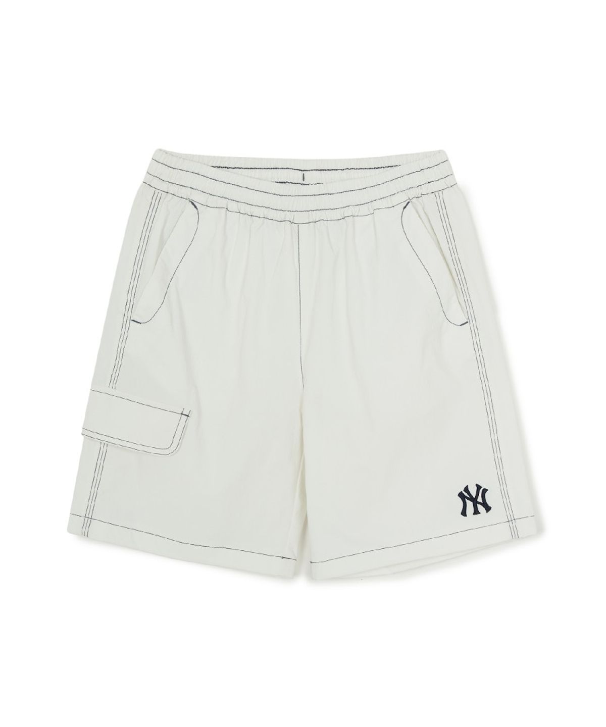 엠엘비 키즈(MLB KIDS) 스포티브 스몰로고 나일론 5부 팬츠 NY (White)