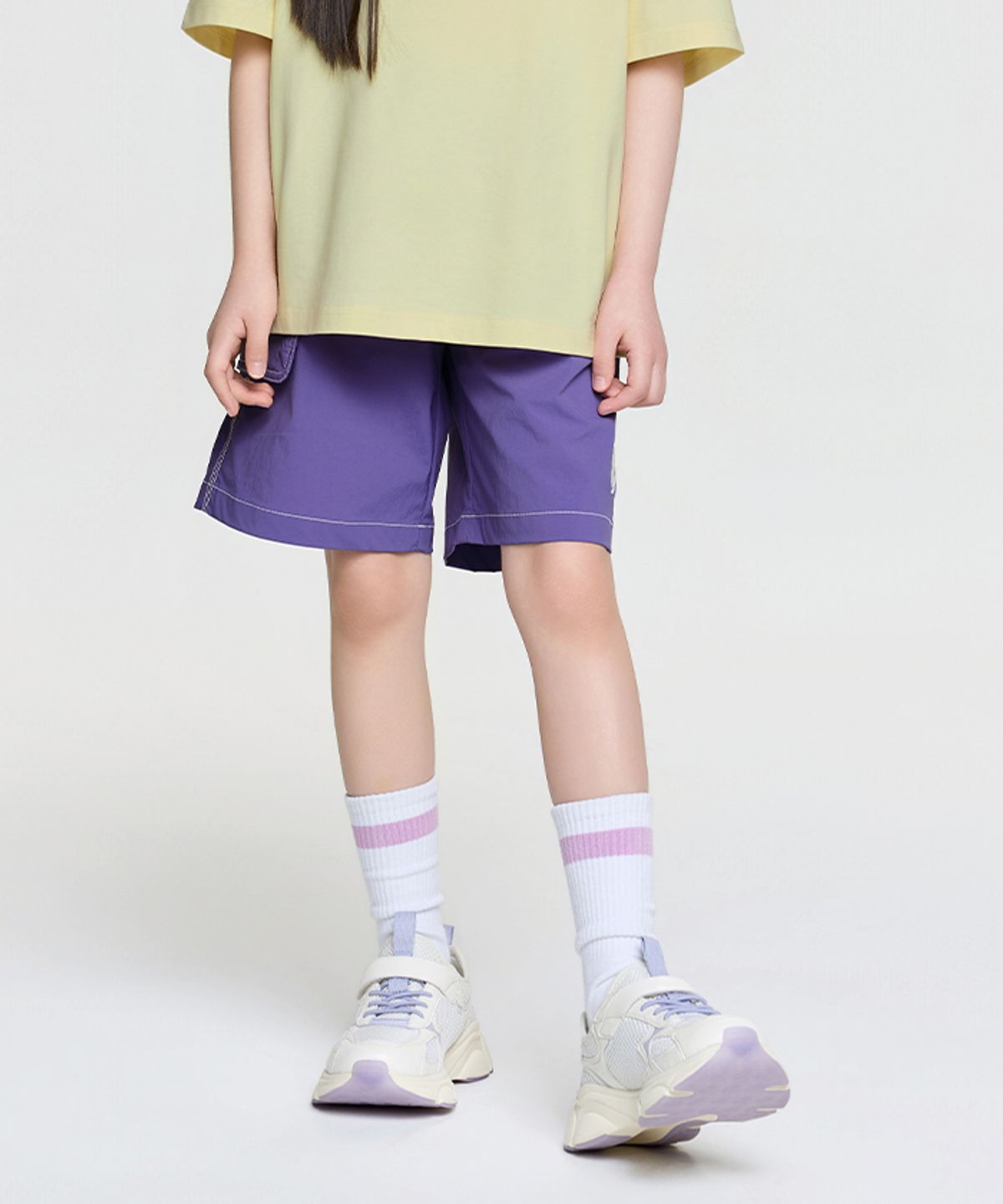 엠엘비 키즈(MLB KIDS) 스포티브 스몰로고 나일론 5부 팬츠 BOS (Violet)