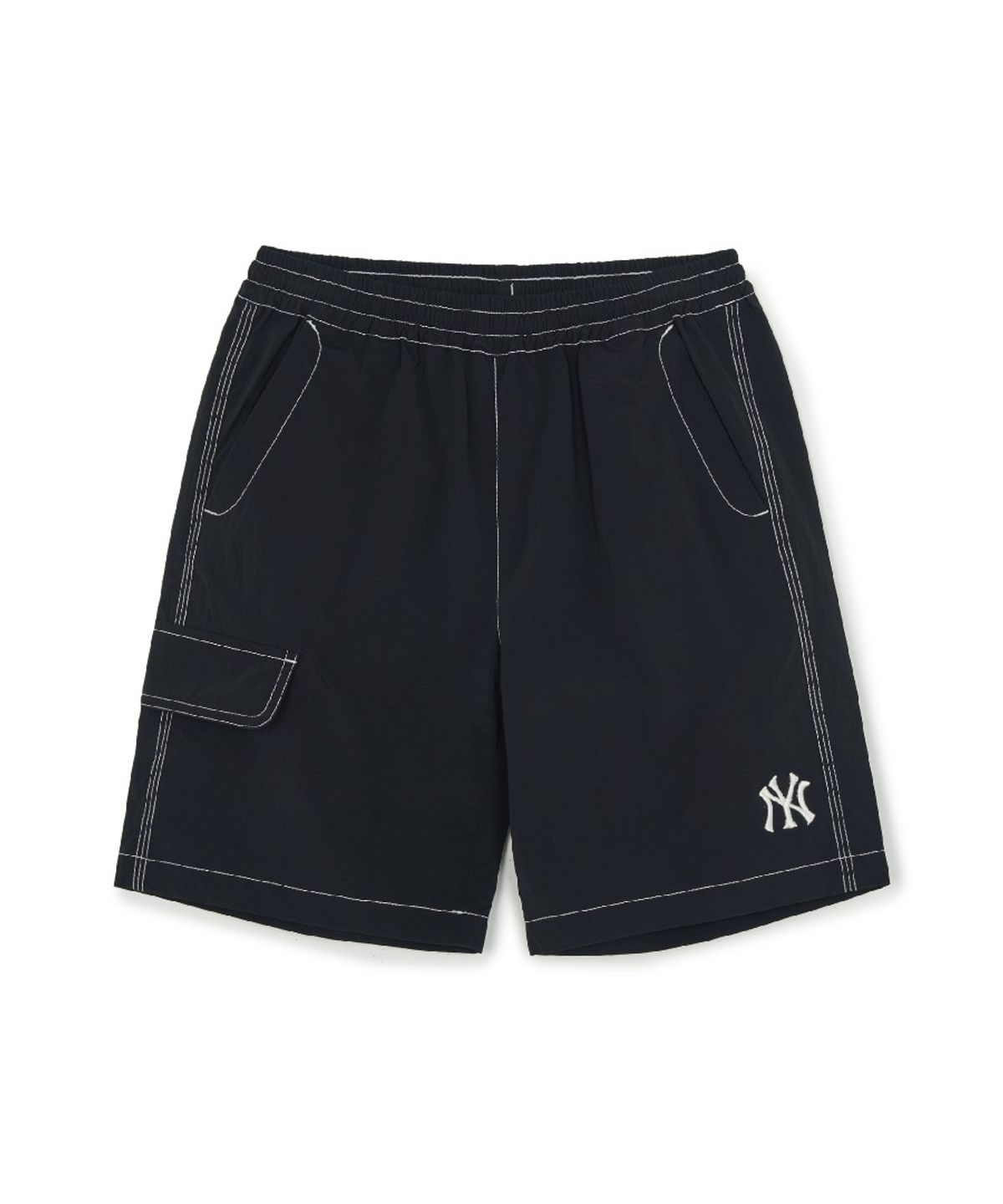 엠엘비 키즈(MLB KIDS) 스포티브 스몰로고 나일론 5부 팬츠 NY (Black)