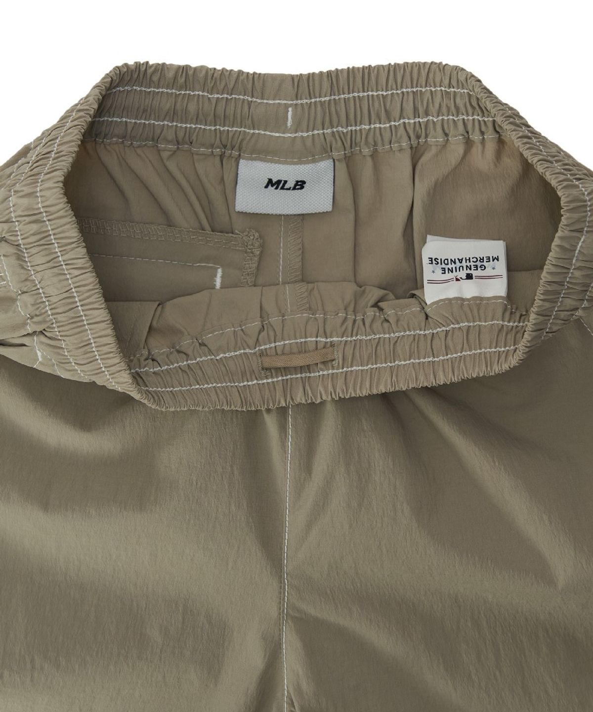 엠엘비 키즈(MLB KIDS) 스포티브 스몰로고 나일론 5부 팬츠 NY (Beige)