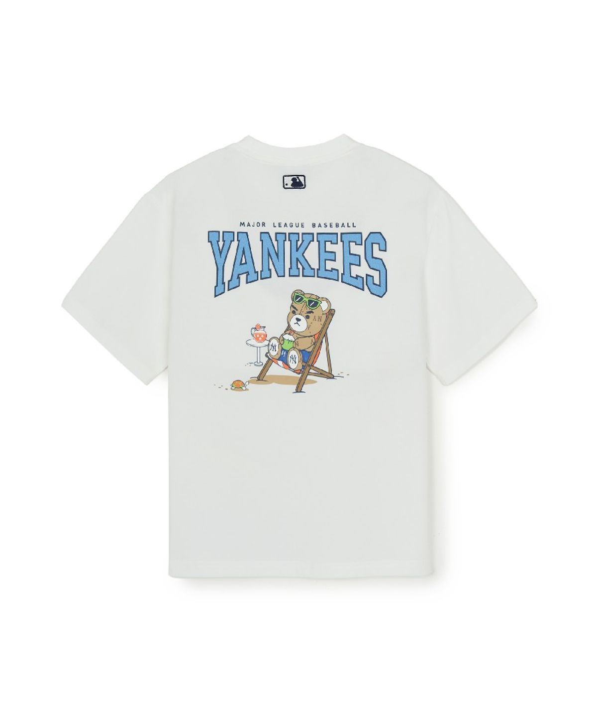 엠엘비 키즈(MLB KIDS) 스트릿 모노베어 썸머 아트웍 티셔츠 NY (White)