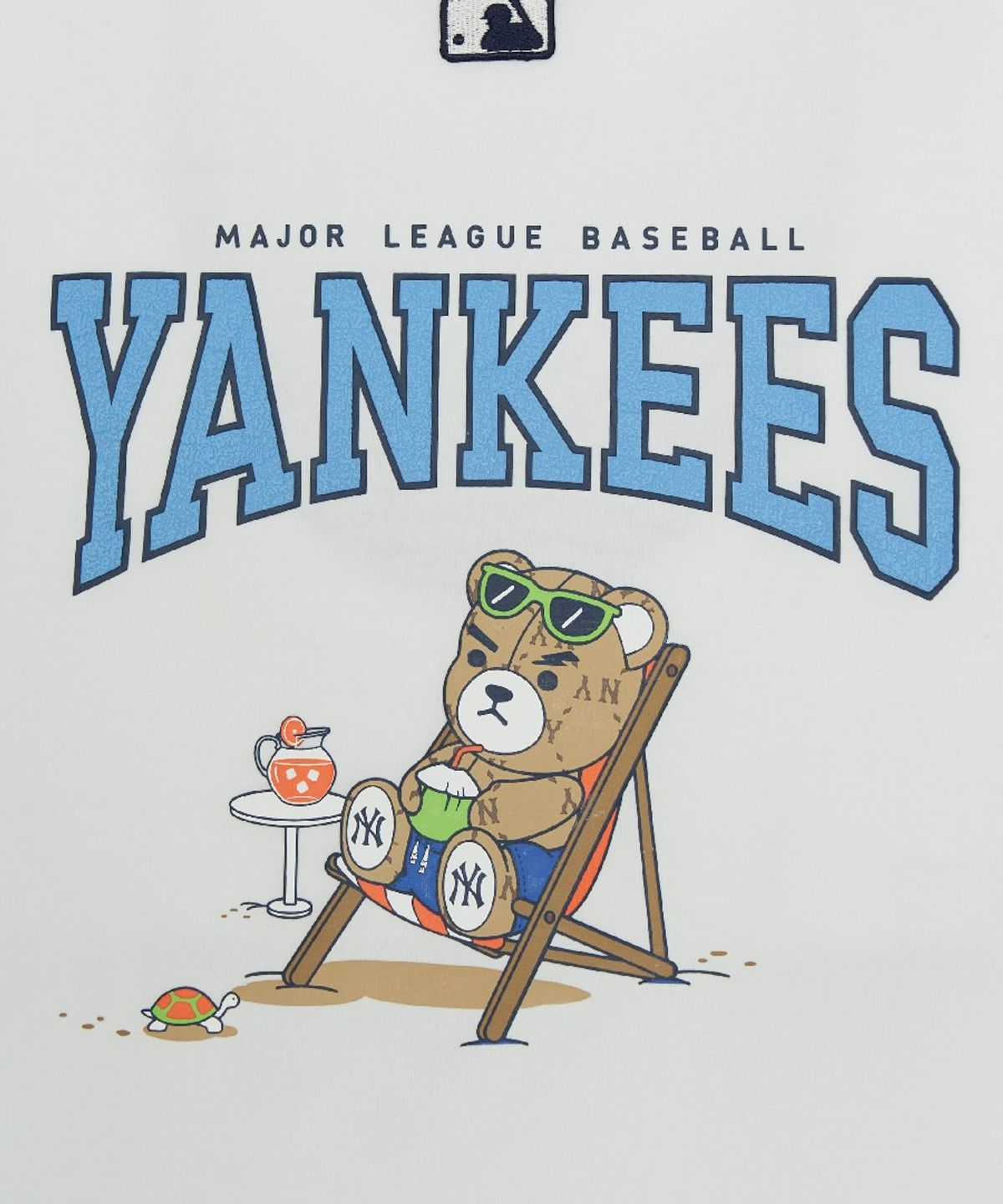 엠엘비 키즈(MLB KIDS) 스트릿 모노베어 썸머 아트웍 티셔츠 NY (White)