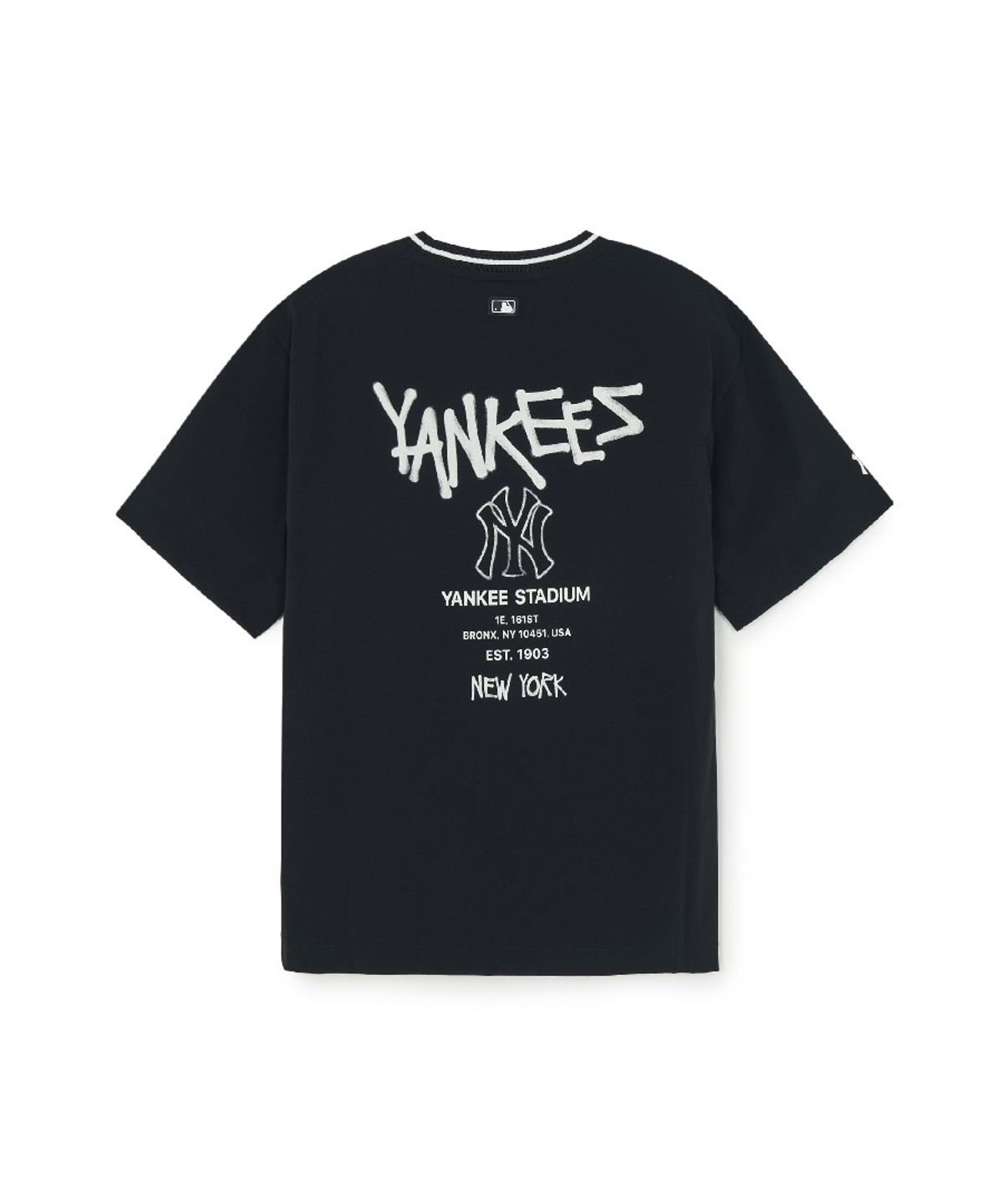 엠엘비 키즈(MLB KIDS) 스트릿 베이직 우븐 V넥 티셔츠 NY (Black)