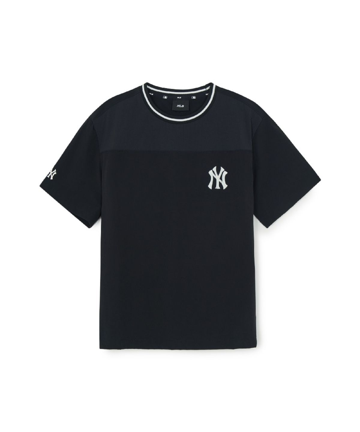 엠엘비 키즈(MLB KIDS) 스트릿 베이직 우븐 V넥 티셔츠 NY (Black)