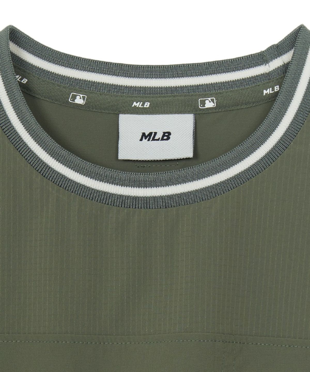 엠엘비 키즈(MLB KIDS) 스트릿 베이직 우븐 V넥 티셔츠 BOS (Khaki)