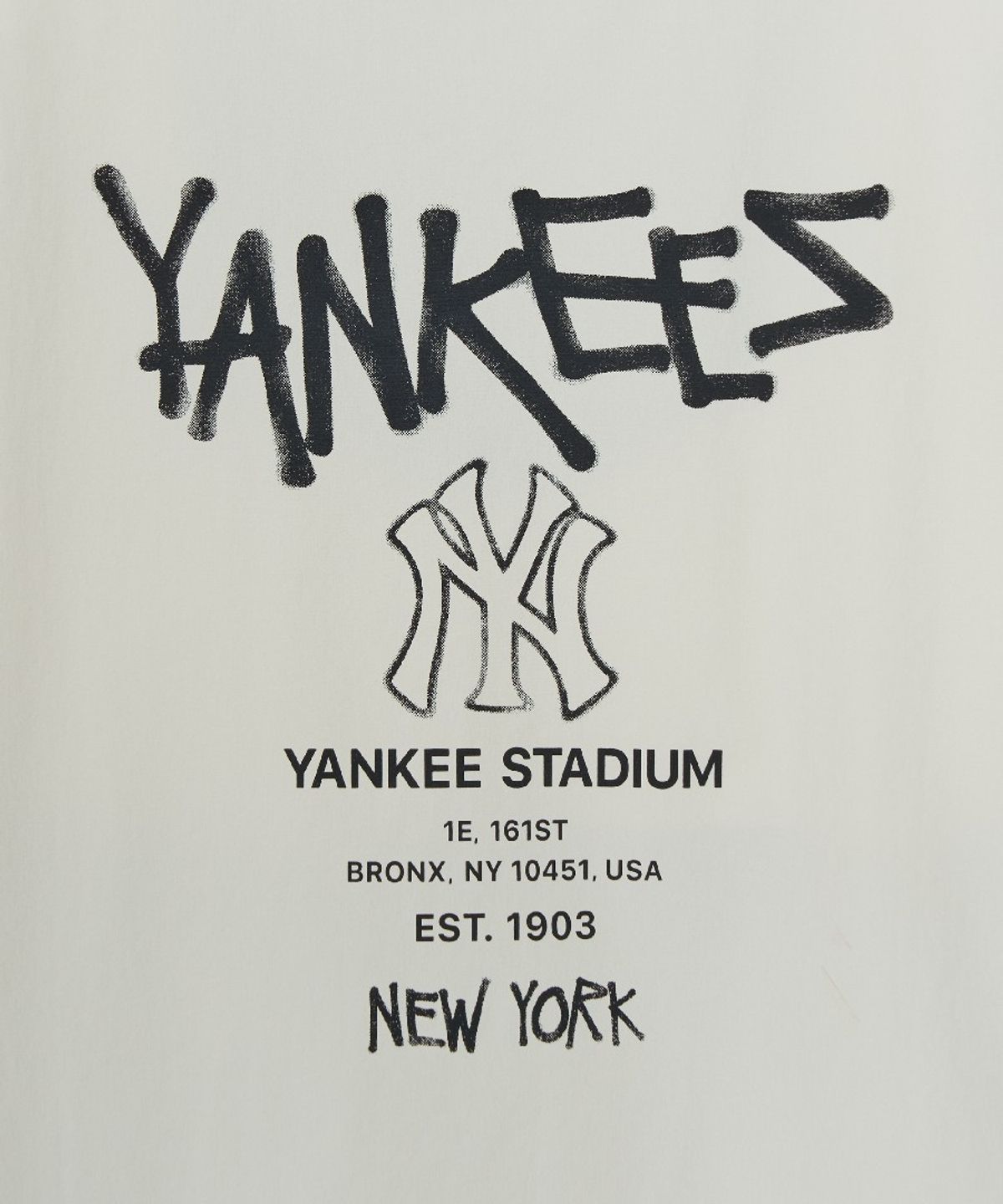 엠엘비 키즈(MLB KIDS) 스트릿 베이직 우븐 V넥 티셔츠 NY (Mg.Cream)