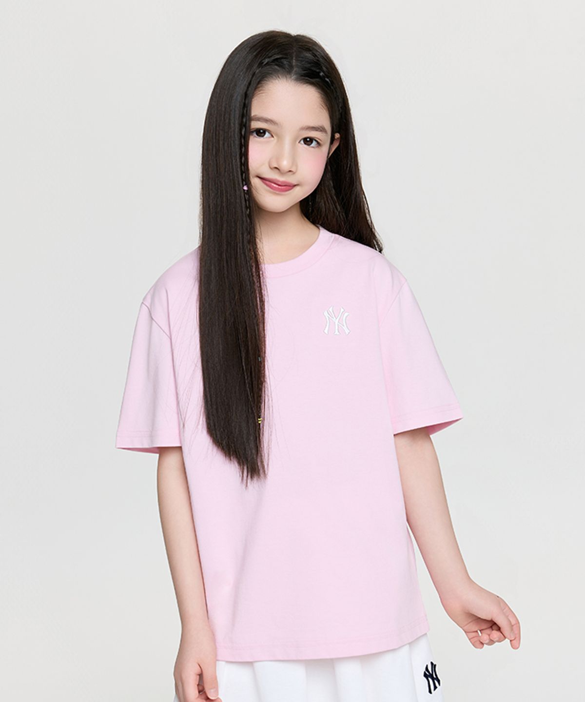 엠엘비 키즈(MLB KIDS) 베이직 스포티브 스몰로고 티셔츠 NY (L.Pink)