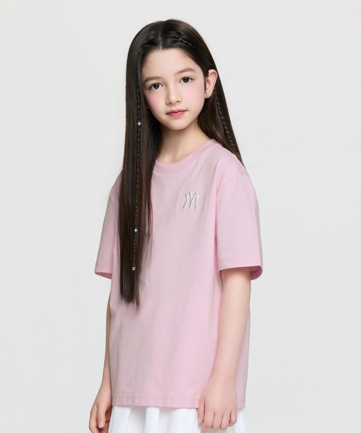 엠엘비 키즈(MLB KIDS) 베이직 스포티브 스몰로고 티셔츠 NY (L.Pink)