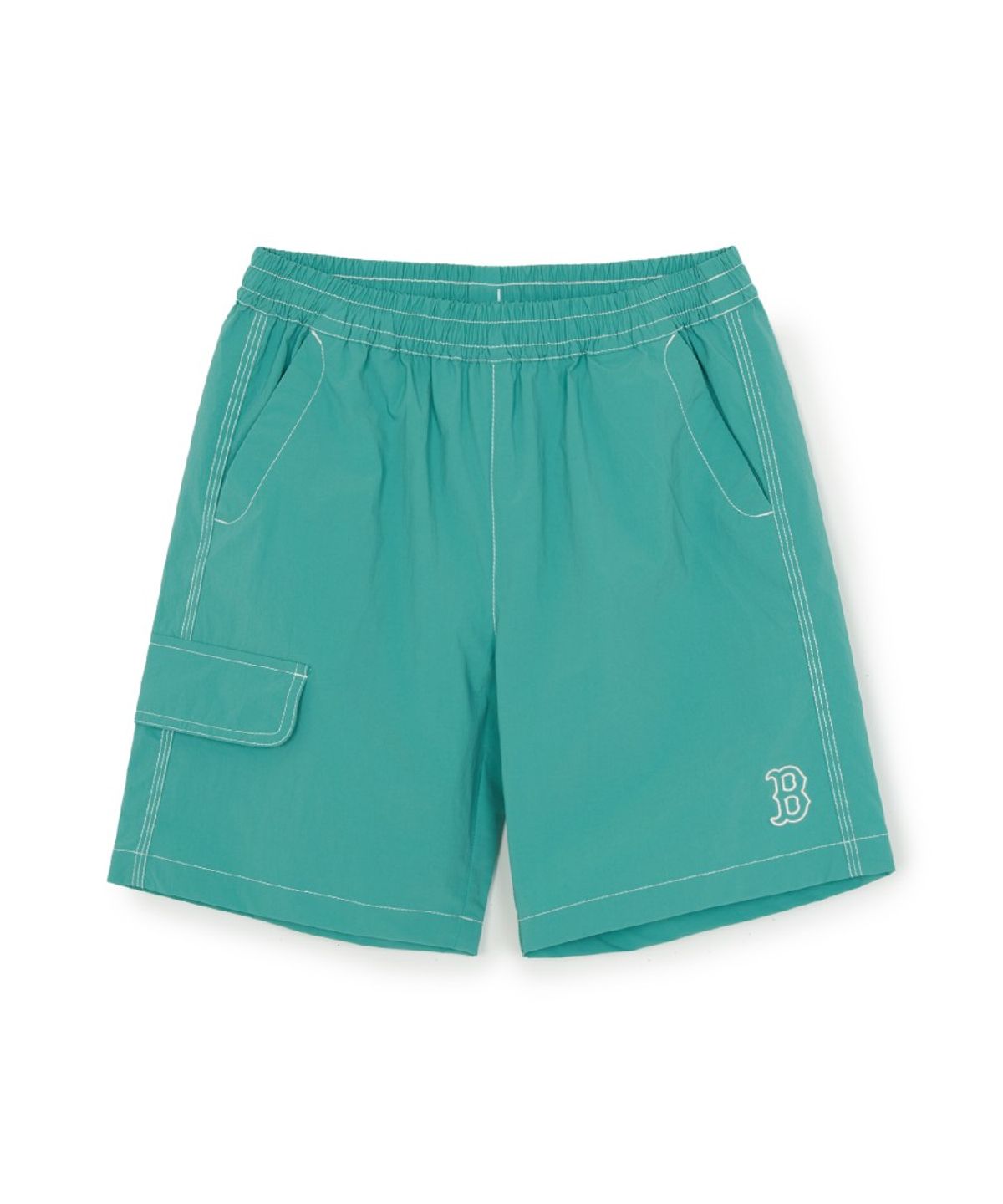 엠엘비 키즈(MLB KIDS) 스포티브 스몰로고 나일론 5부 팬츠 BOS (Mint)