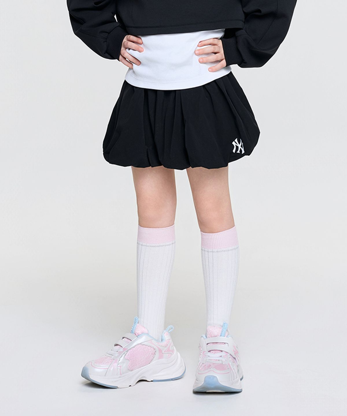엠엘비 키즈(MLB KIDS) 애슬레저 벌룬 스커트 팬츠 NY (Black)