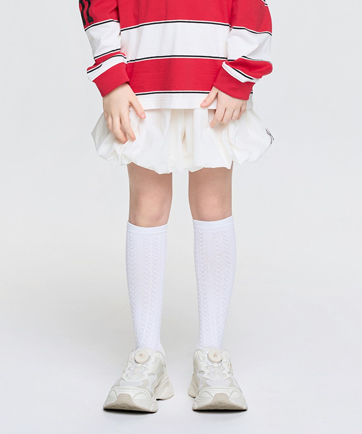 엠엘비 키즈(MLB KIDS) 애슬레저 벌룬 스커트 팬츠 NY (Ivory)