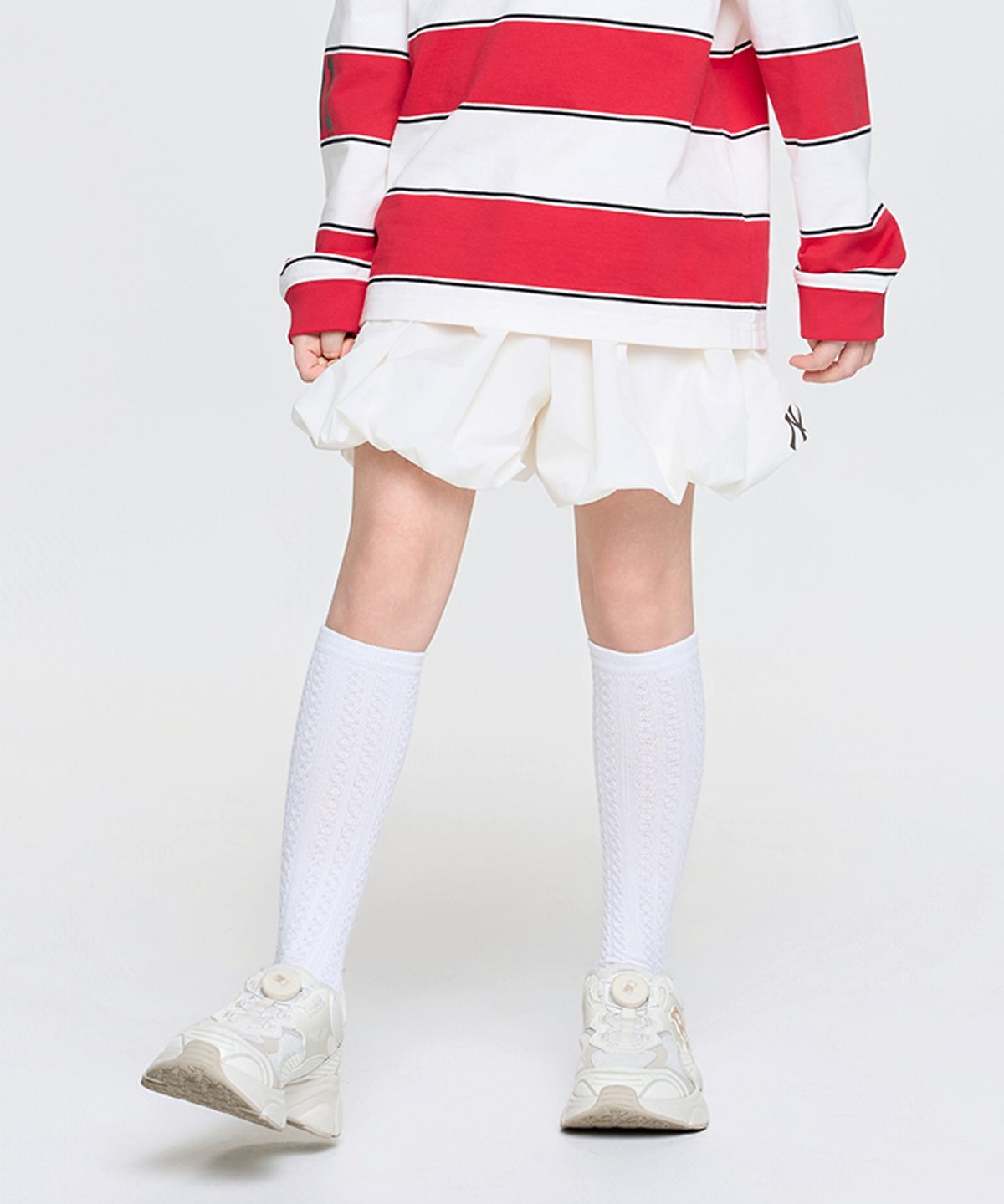 엠엘비 키즈(MLB KIDS) 애슬레저 벌룬 스커트 팬츠 NY (Ivory)