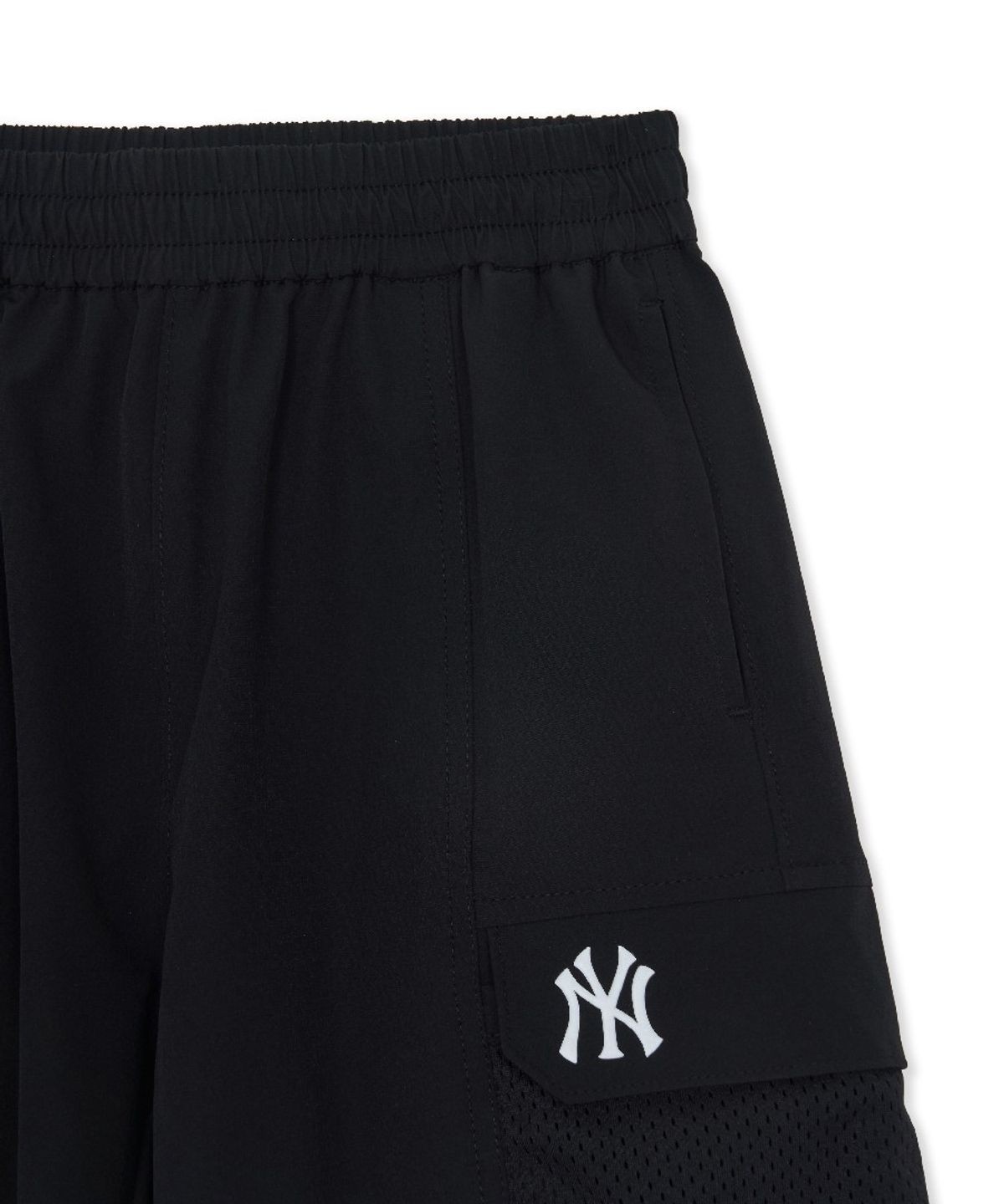 엠엘비 키즈(MLB KIDS) 아웃도어 메쉬배색 카고 5부 팬츠 NY (Black)
