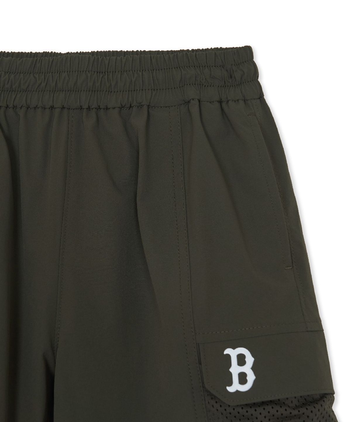 엠엘비 키즈(MLB KIDS) 아웃도어 메쉬배색 카고 5부 팬츠 BOS (D.Khaki)