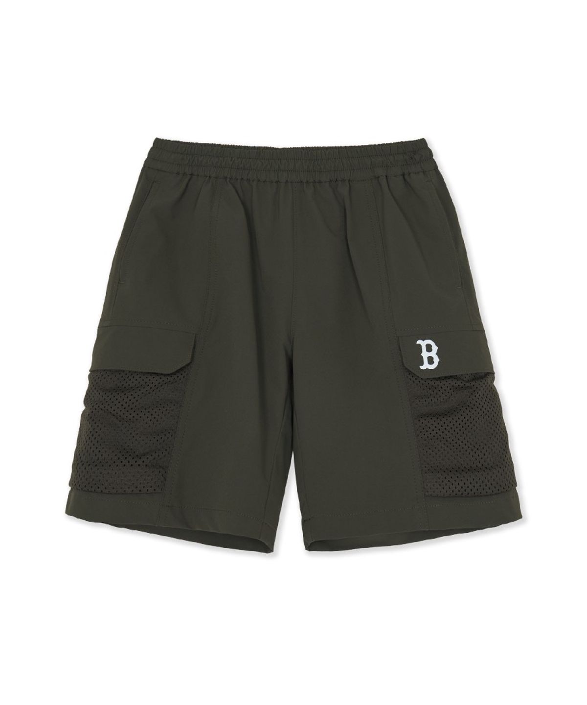 엠엘비 키즈(MLB KIDS) 아웃도어 메쉬배색 카고 5부 팬츠 BOS (D.Khaki)