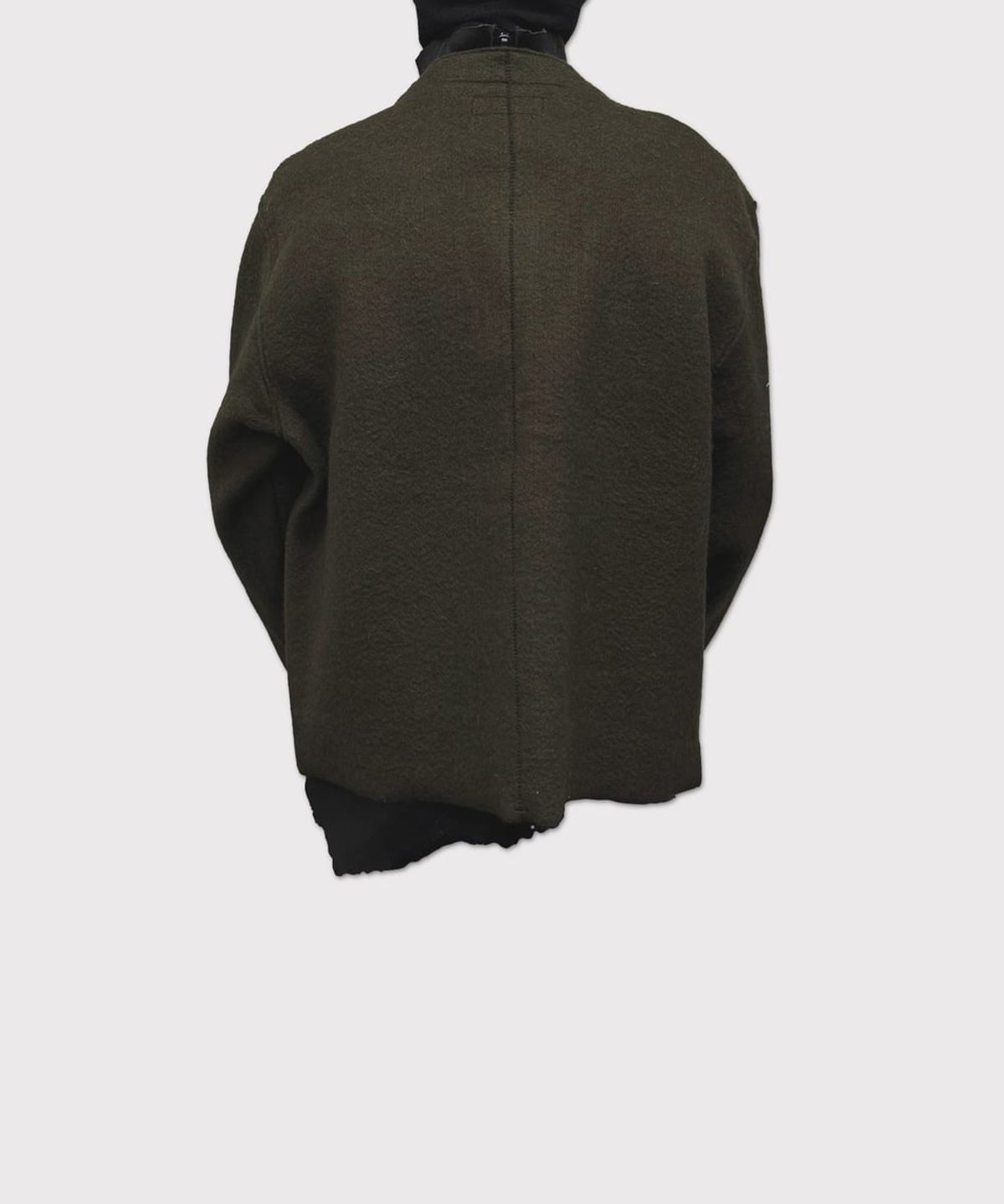 마이너스(MINUS) Cut Off 1B Cardigan(NEEDLE SHAGGY MOHAIR) - OLIVE