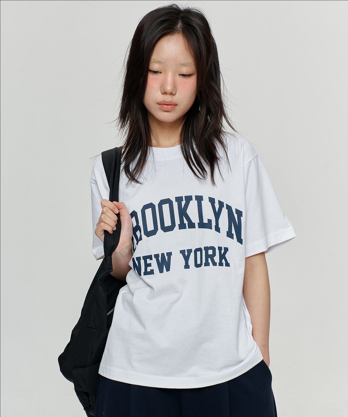 페이퍼보이(PAPERBOY) 브루클린 뉴욕 반팔티셔츠-화이트