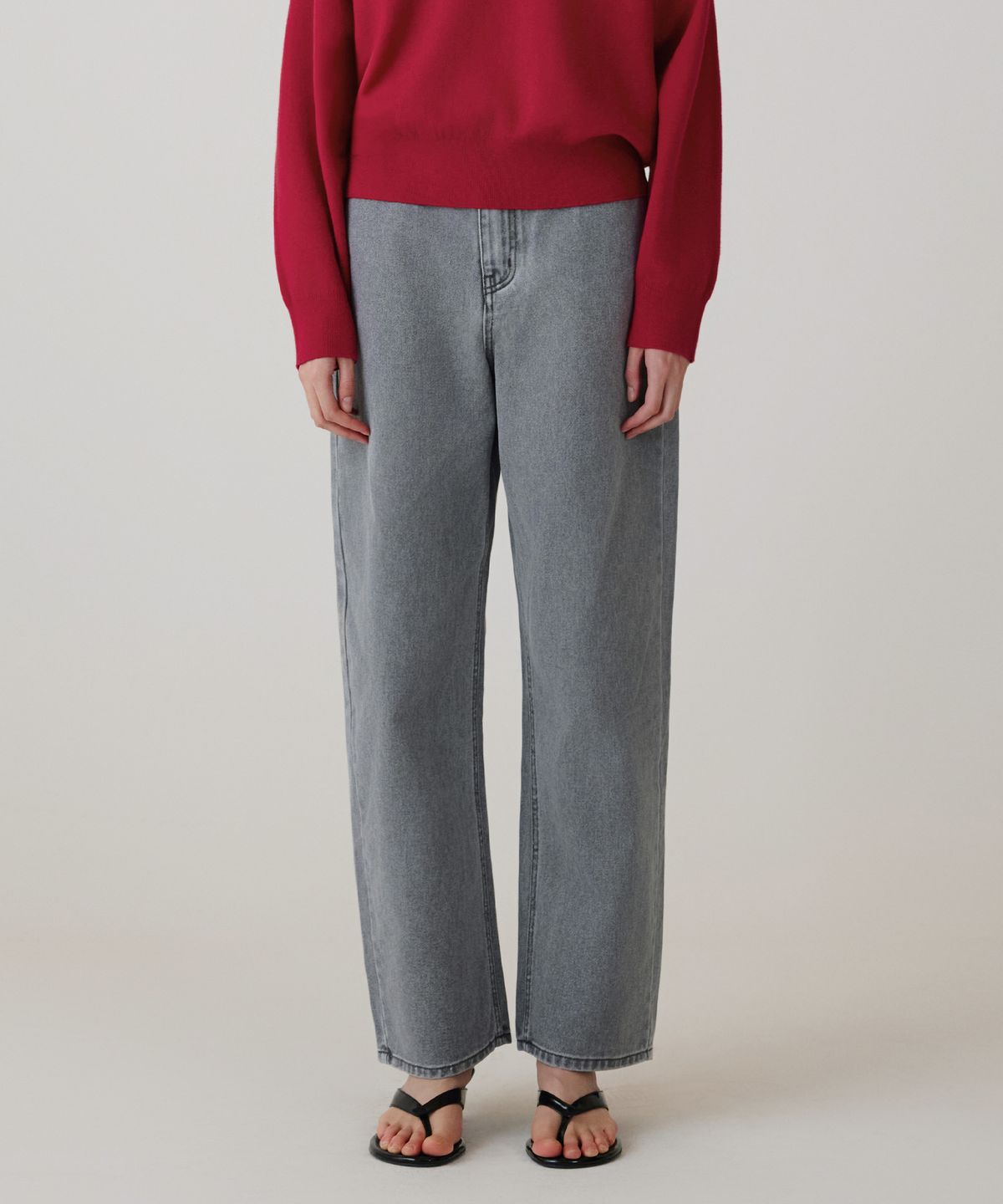 시야쥬(SIYAZU) SIJN6111 발란스 커브드 컬러 데님_Vintage gray