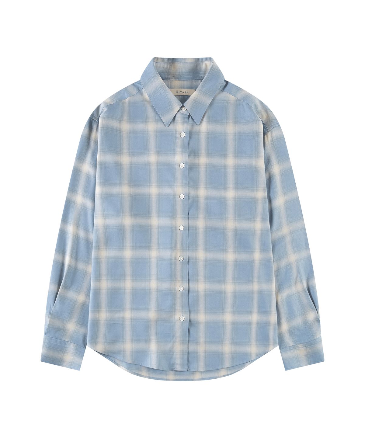 시야쥬(SIYAZU) SITP5273 KUWAMURA 리에르 체크 셔츠_Sky blue