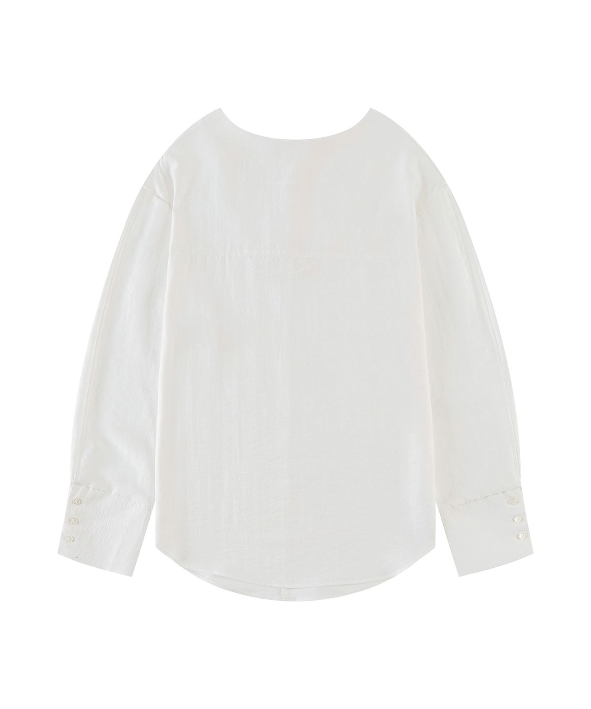 시야쥬(SIYAZU) SITP5261 보트넥 미니멀 블라우스_Ivory