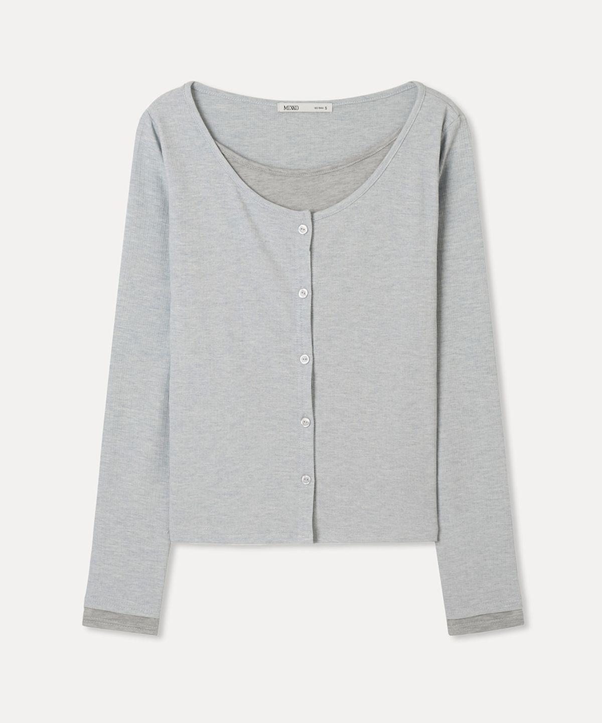 미쏘(MIXXO) 버튼형 레이어드 긴팔 티셔츠_MIWLWG401A MIWHWG57QA
