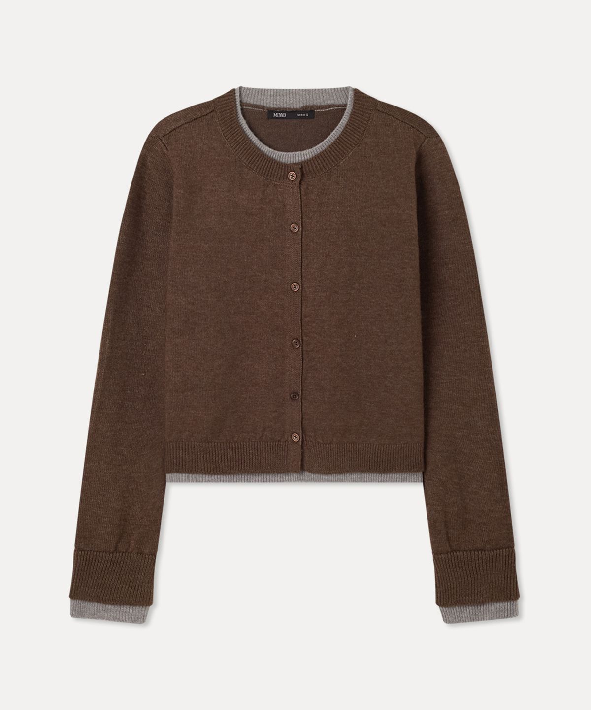 미쏘(MIXXO) 배색 레이어드 버튼 풀오버 RE KAG121T_MIWKAG37QT