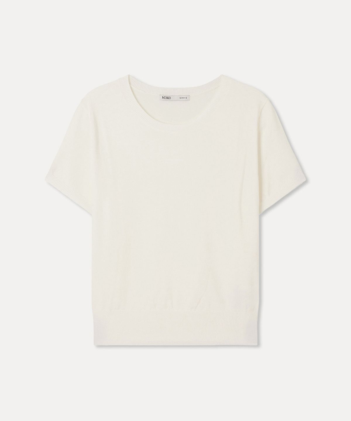미쏘(MIXXO) [에센셜] 라운드넥 반팔 풀오버_MIWKAG410T
