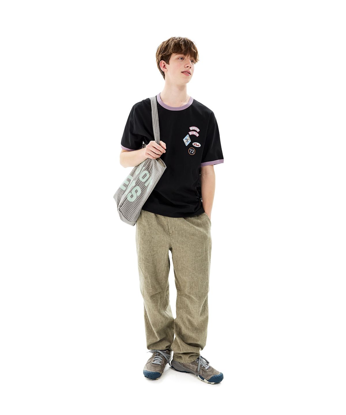 썬러브투어(SUNLOVETOUR) SSS Cotton Tote Grey Stripe