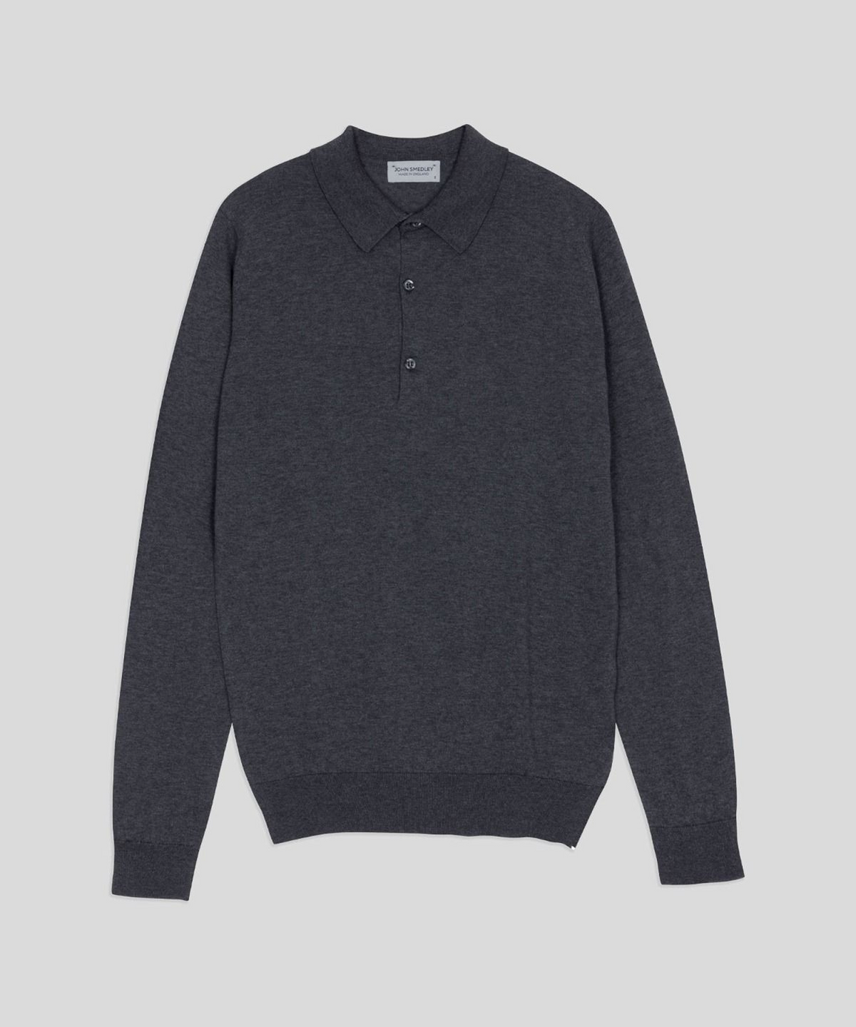 존 스메들리(JOHN SMEDLEY) BRADWELL Sea Island Cotton Long Sleeves Polo Shirt Core 10 Colors