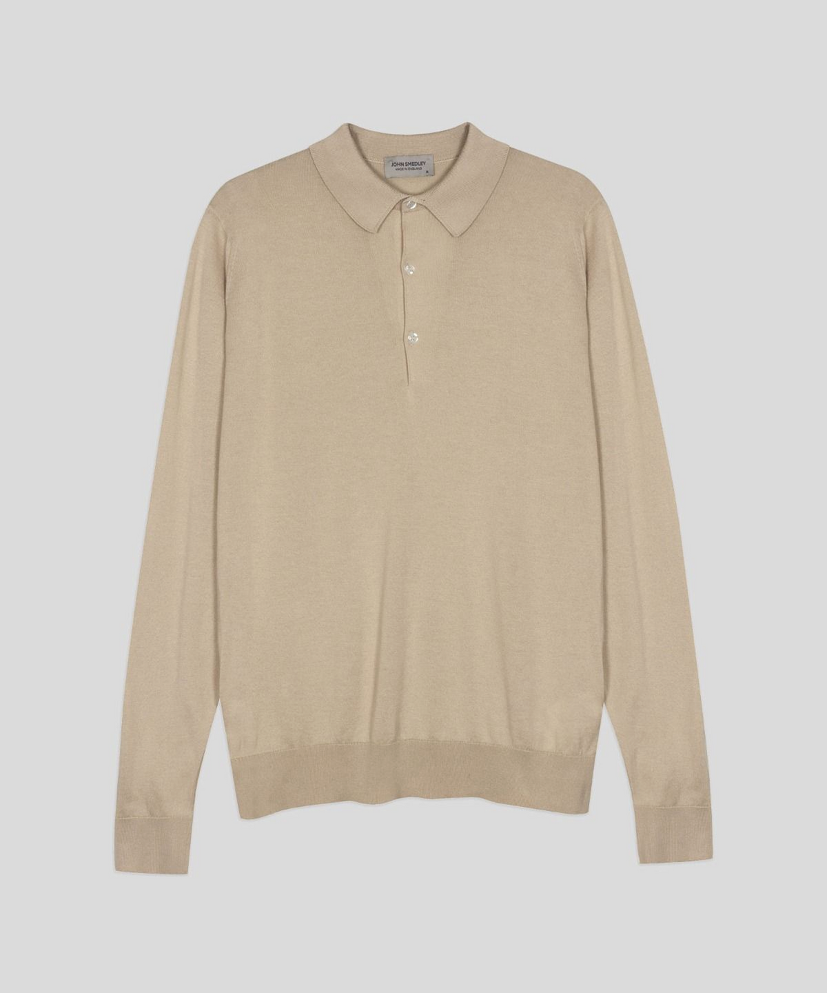 존 스메들리(JOHN SMEDLEY) BRADWELL Sea Island Cotton Long Sleeves Polo Shirt Core 10 Colors