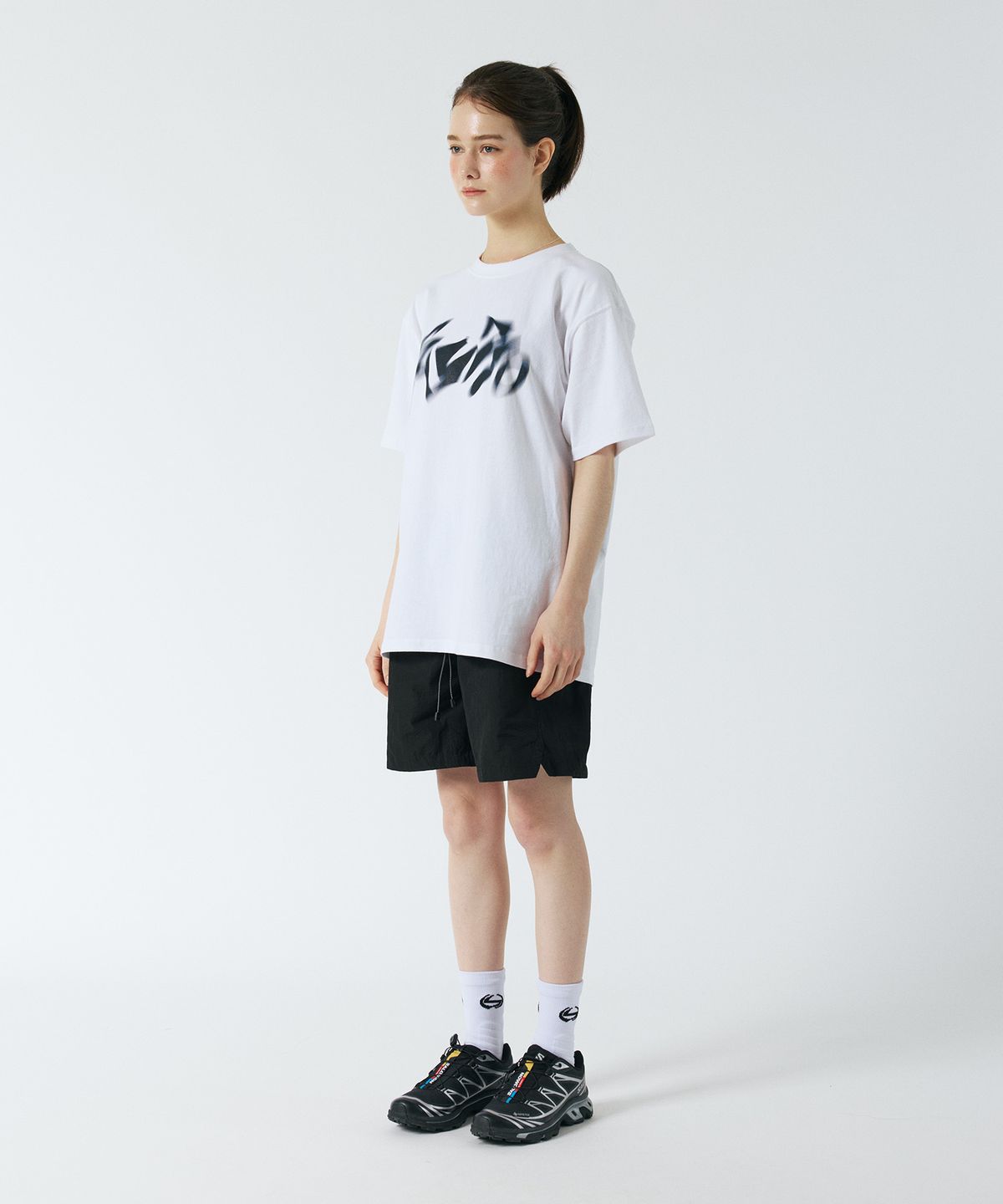 산로(SANRO) [UNISEX] 오버핏 코튼 숏 슬리브 - 화이트