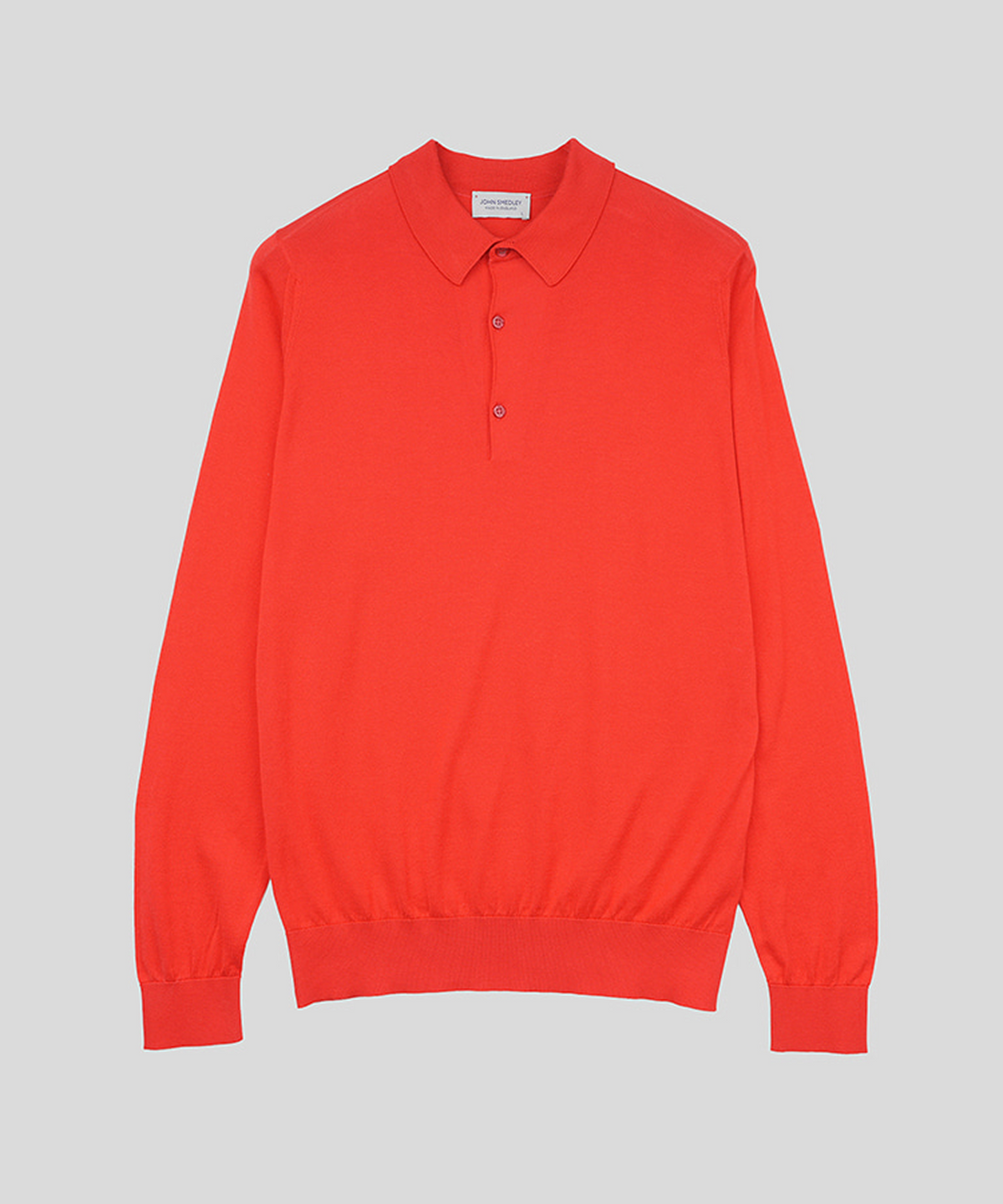 존 스메들리(JOHN SMEDLEY) BRADWELL Sea Island Cotton Long Sleeves Polo Shirt Heritage One 9 Colors