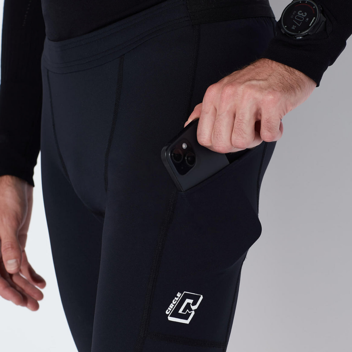 써클 스포츠웨어(CIRCLE SPORTSWEAR) 레전드 하프 타이즈 오닉스 블랙 남성