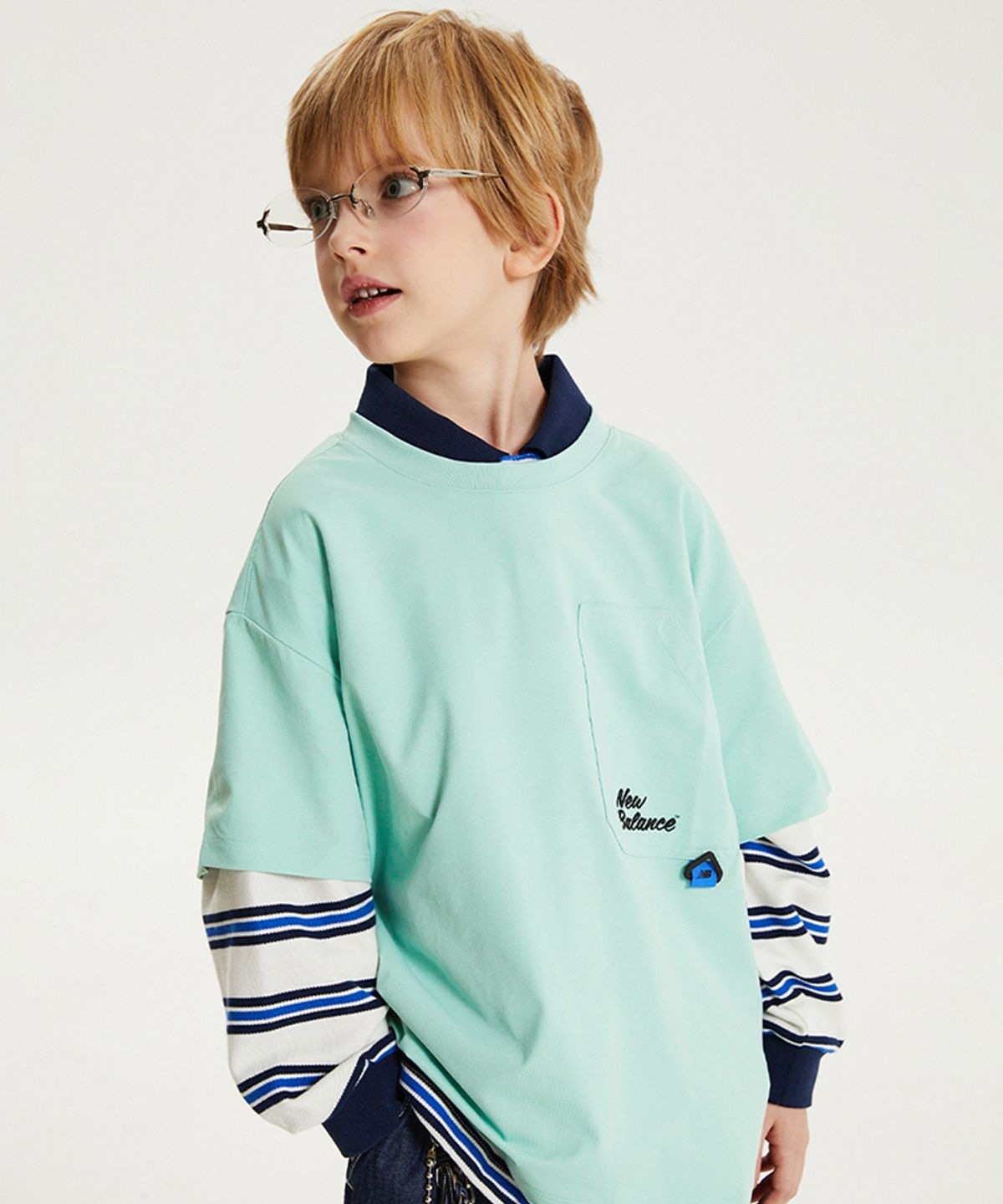 뉴발란스 키즈(NEWBALANCEKIDS) NBSC_아동 포켓 포인트 반팔 티셔츠 NK9EG2771U84