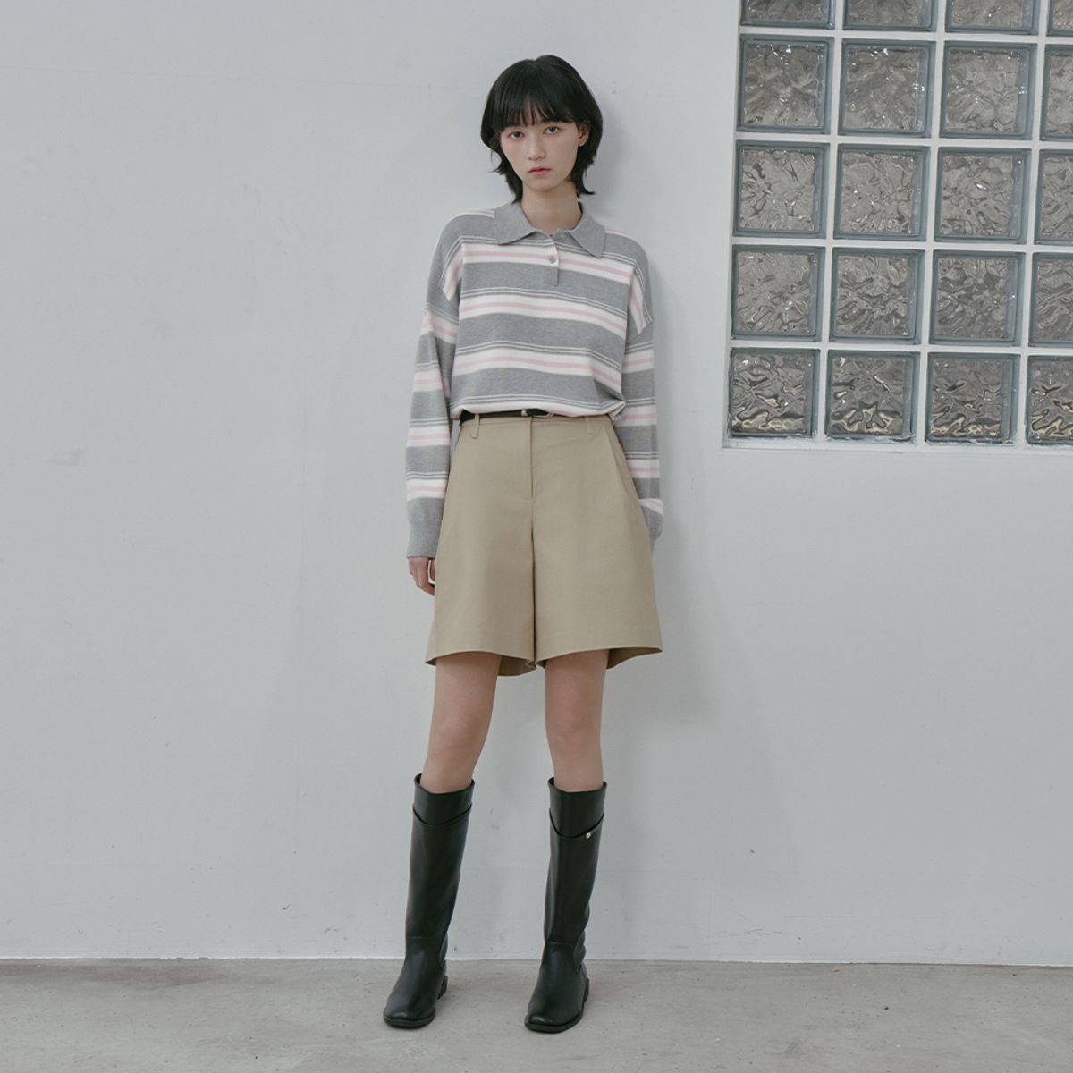 랩(LAP) 버뮤다 핀턱 팬츠 AS1WP260