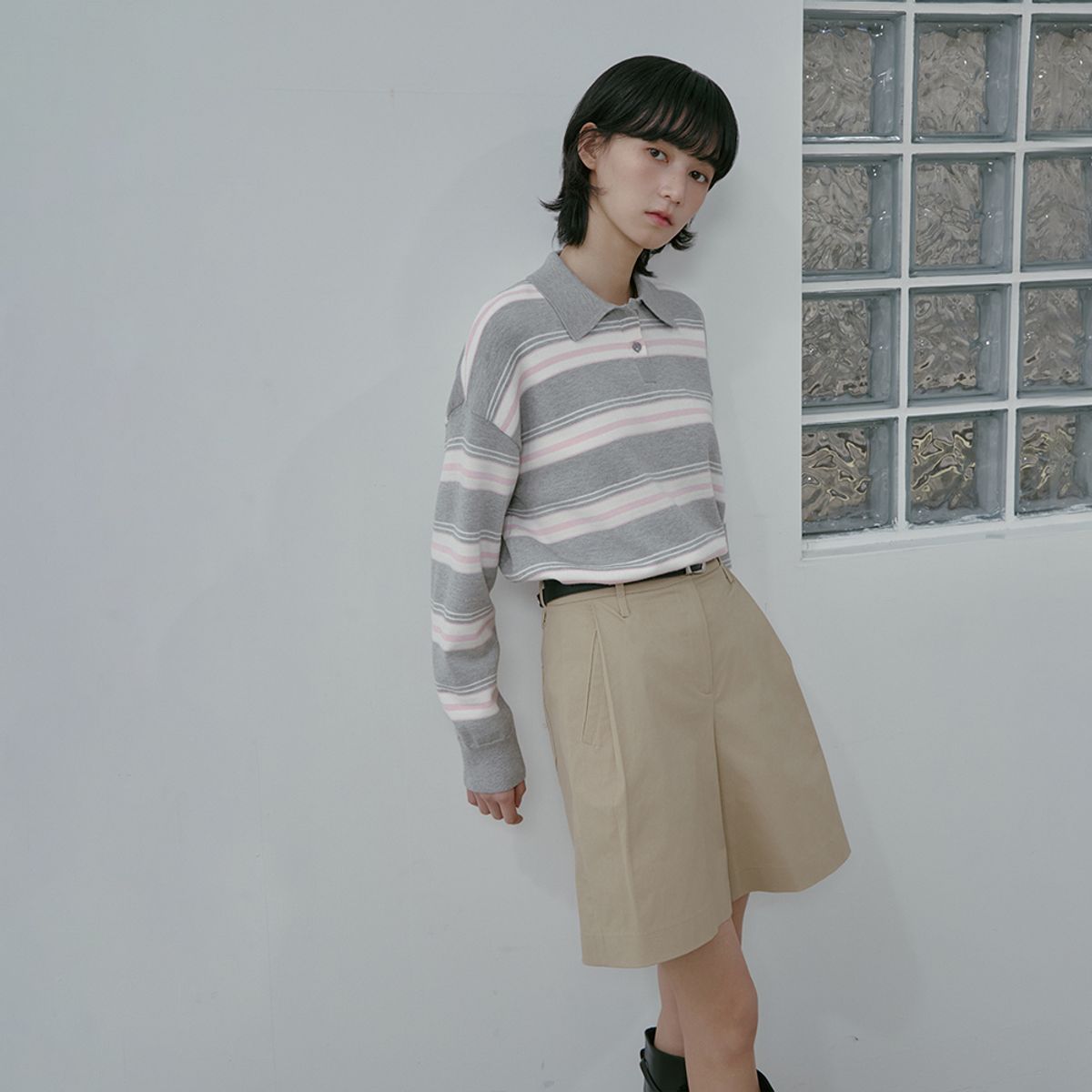 랩(LAP) 버뮤다 핀턱 팬츠 AS1WP260