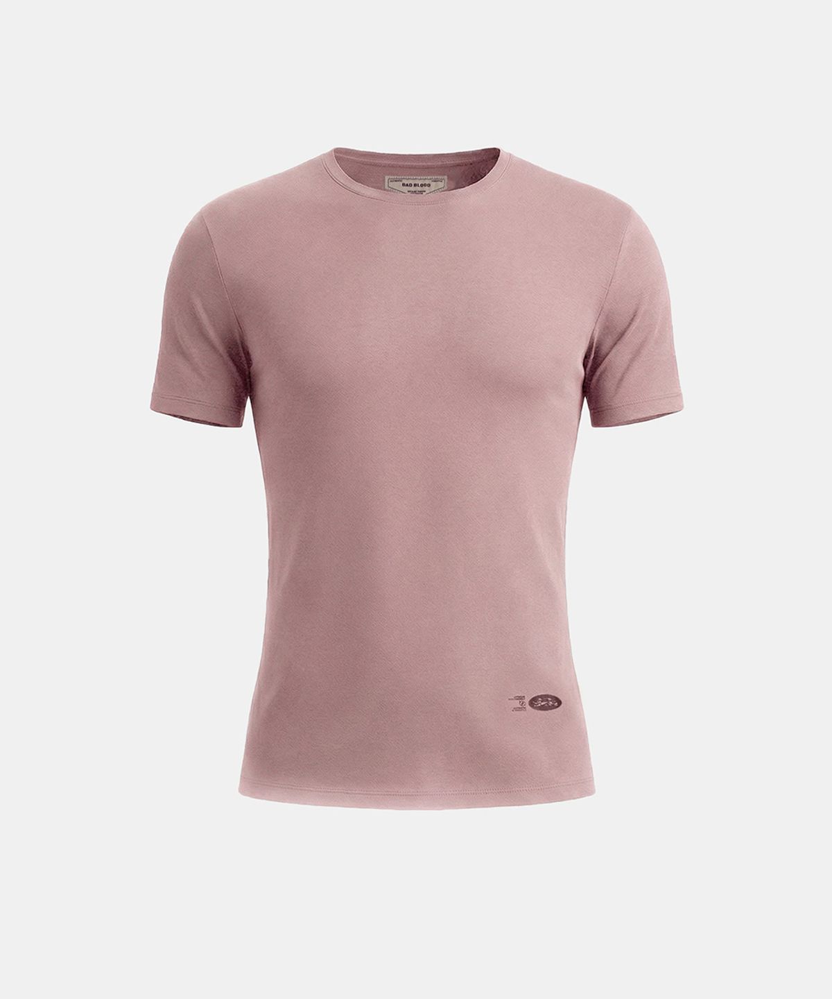 배드블러드(BADBLOOD) BS Cotton Jersey Fitted Short Sleeve T-Shirt - Pink