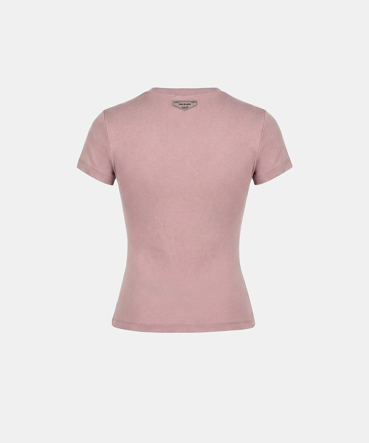 배드블러드(BADBLOOD) BS Cotton Jersey Fitted Short Sleeve T-Shirt - Pink