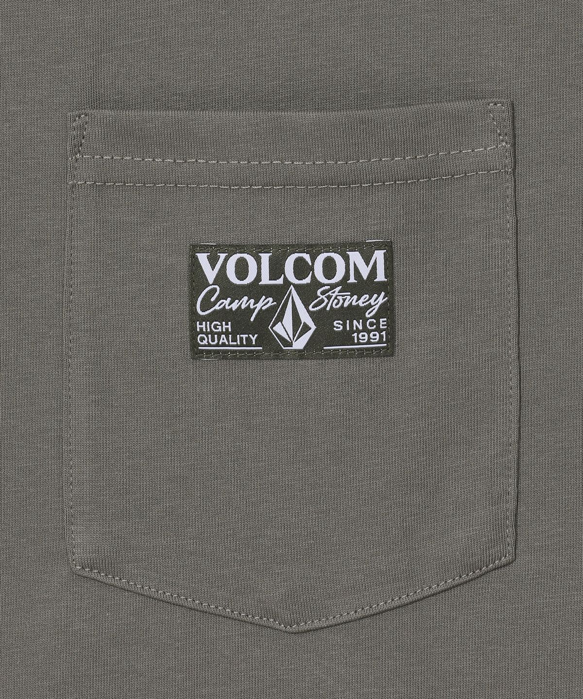 볼컴(VOLCOM) 캠프 스토니 포켓 오버핏 반팔티(라이트 카키)