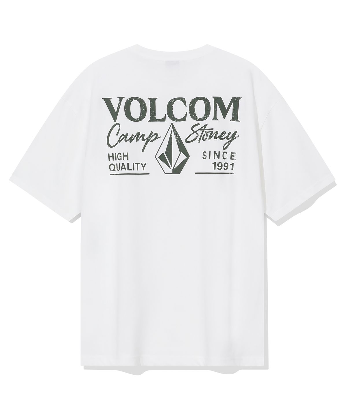 볼컴(VOLCOM) 캠프 스토니 오버핏 반팔티(화이트)