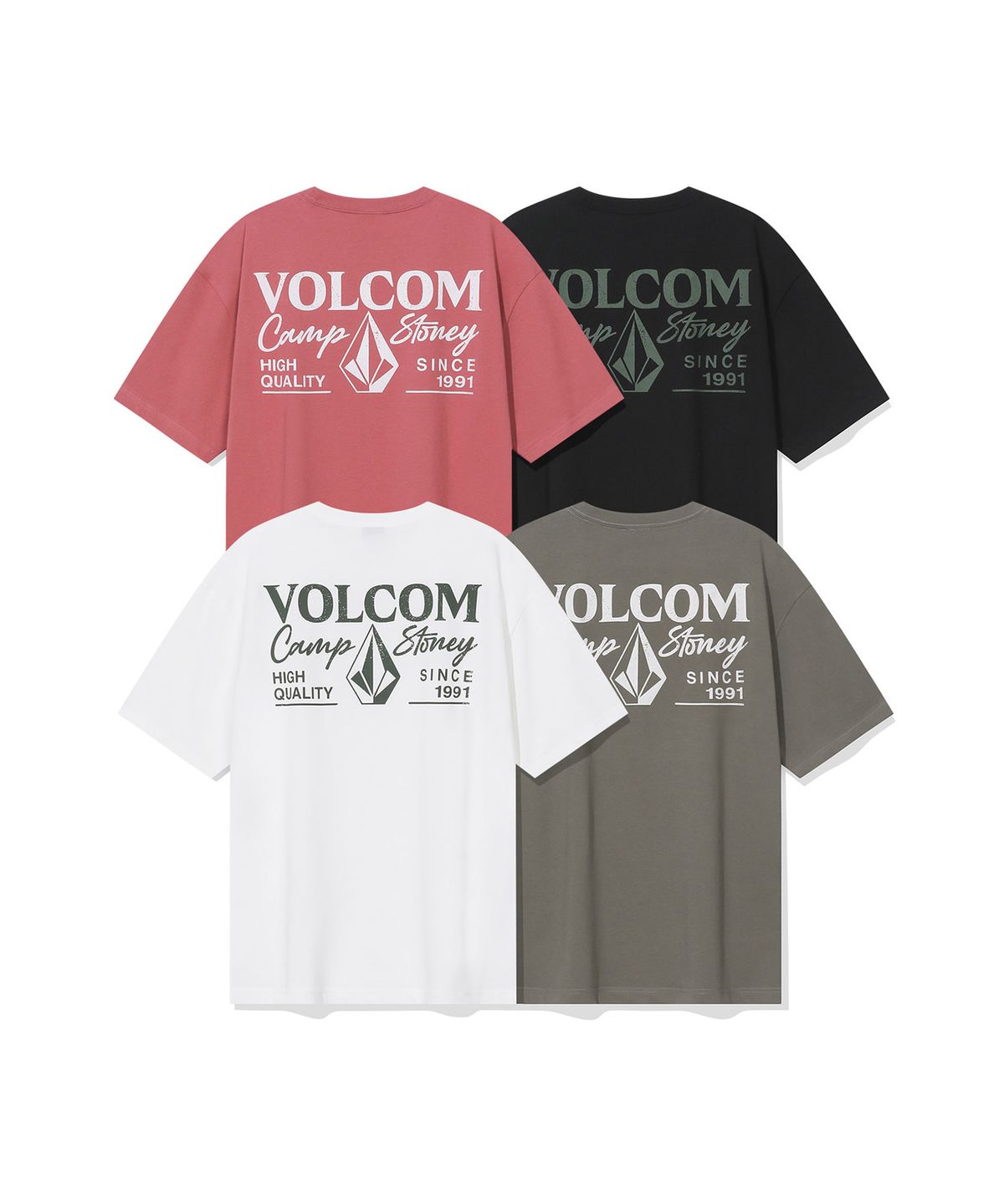 볼컴(VOLCOM) 캠프 스토니 오버핏 반팔티(라이트 카키)