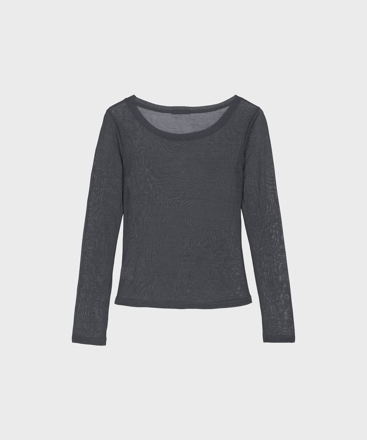 알키알카(ALKI ALKA) Sheer Long Sleeve (Charcoal)