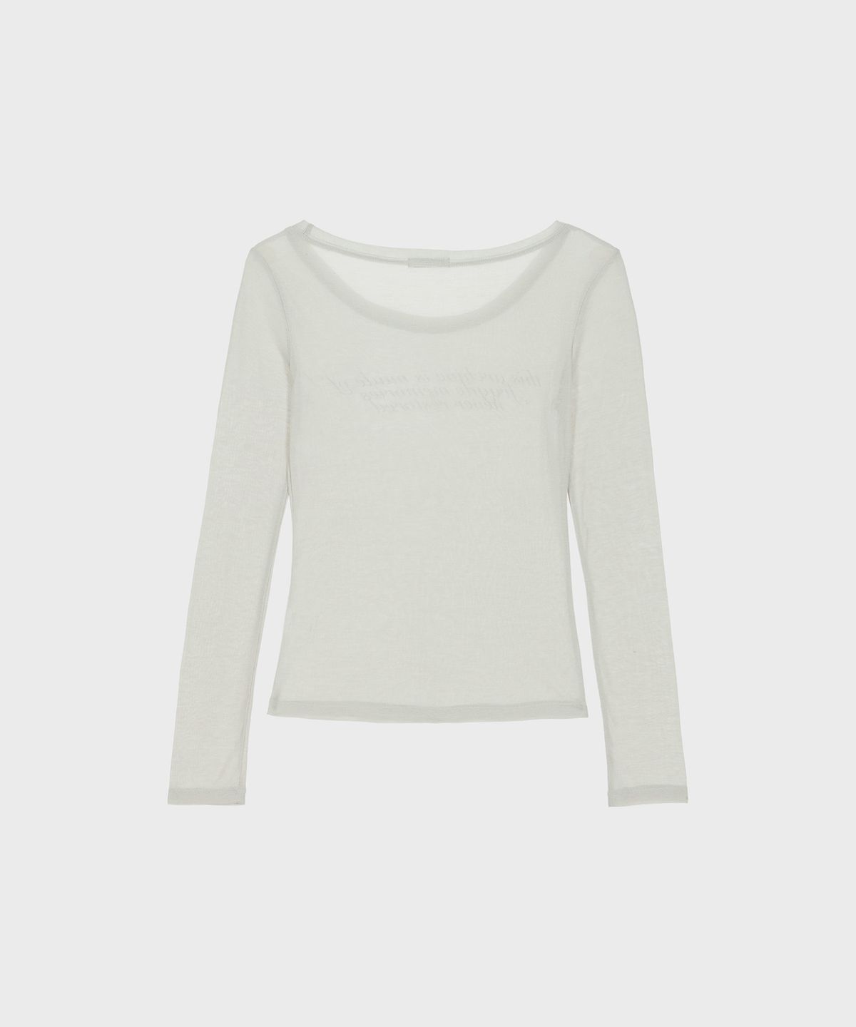 알키알카(ALKI ALKA) Sheer Long Sleeve (Light Gray)