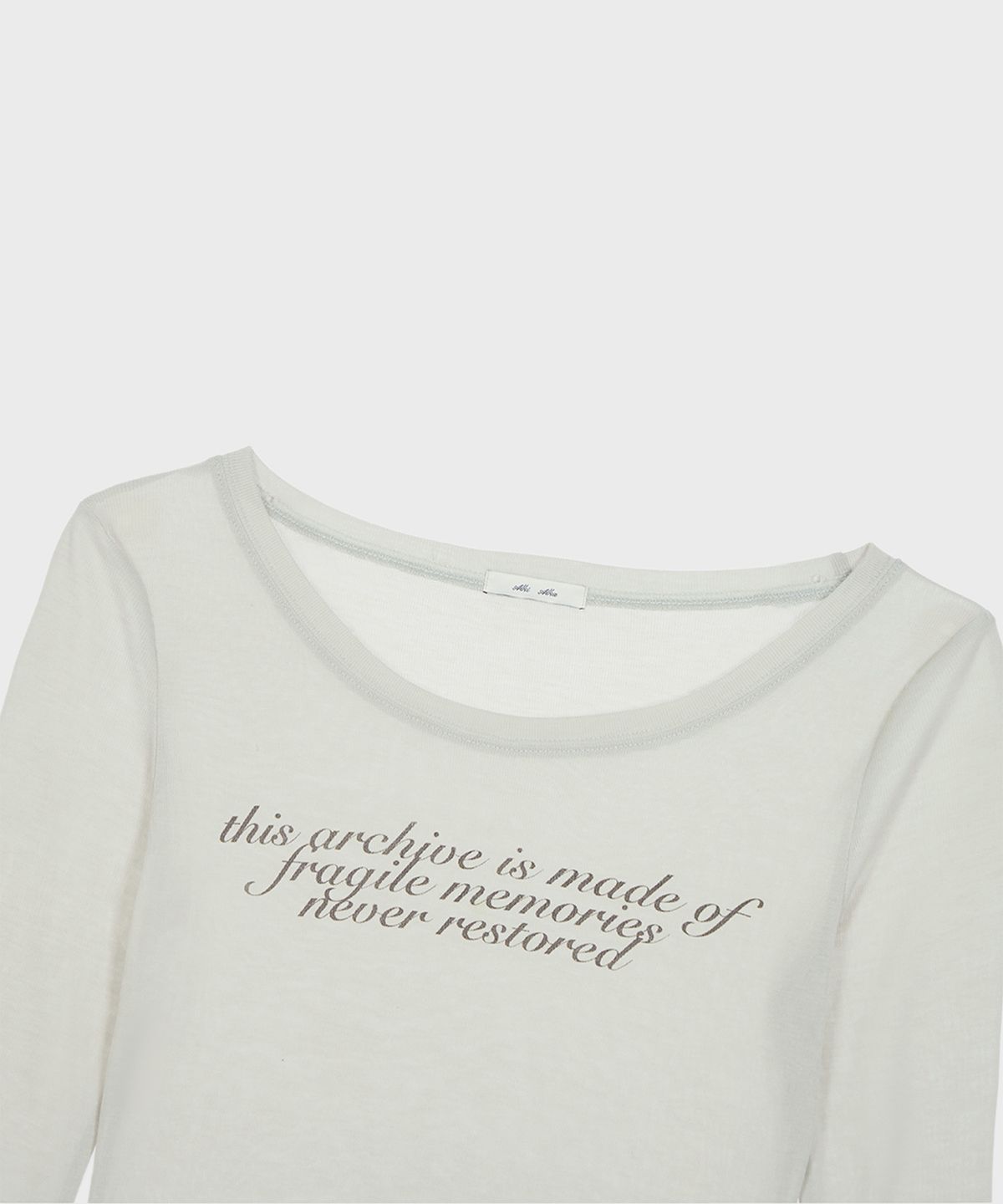 알키알카(ALKI ALKA) Sheer Long Sleeve (Light Gray)