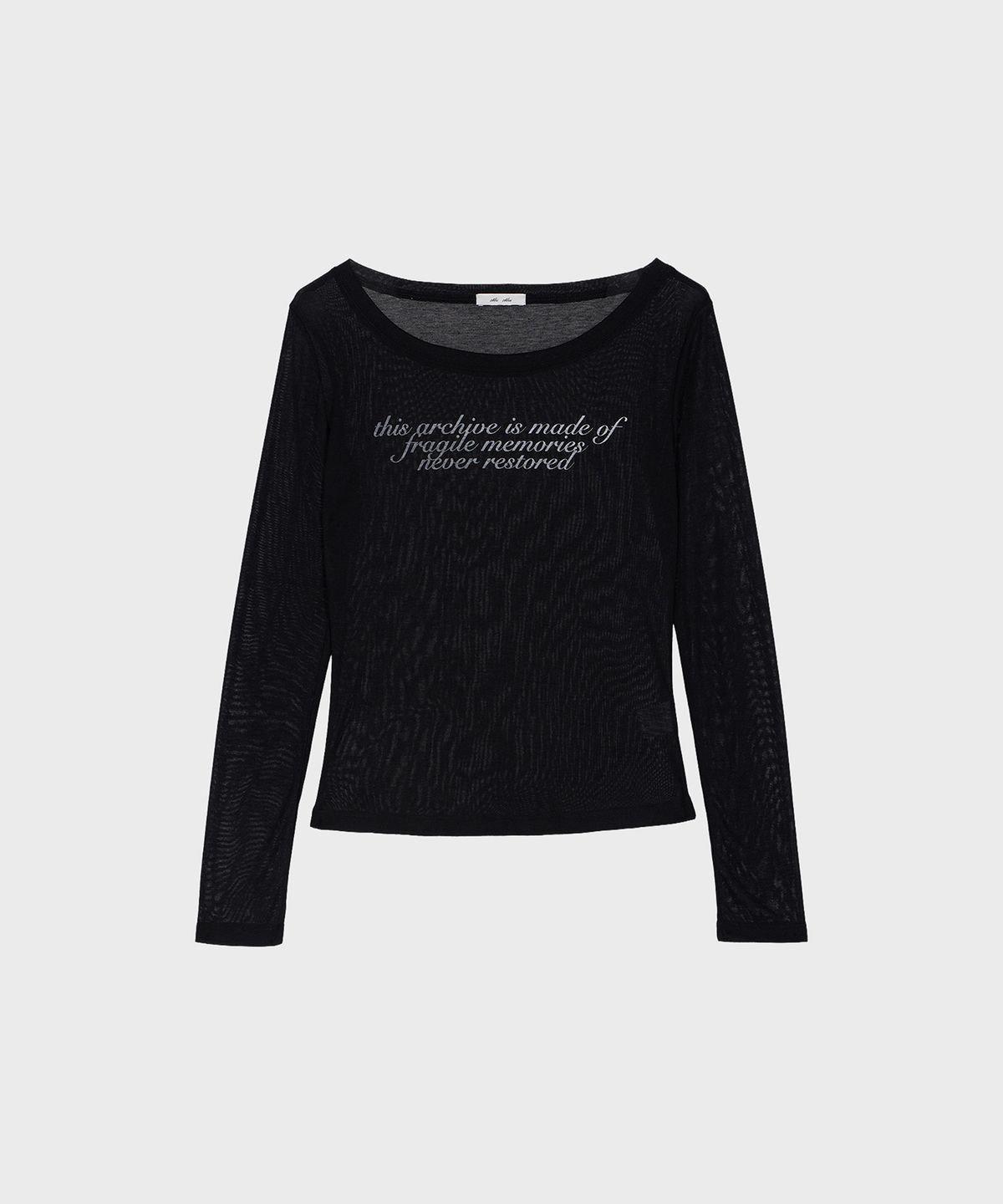 알키알카(ALKI ALKA) Sheer Long Sleeve (Black)