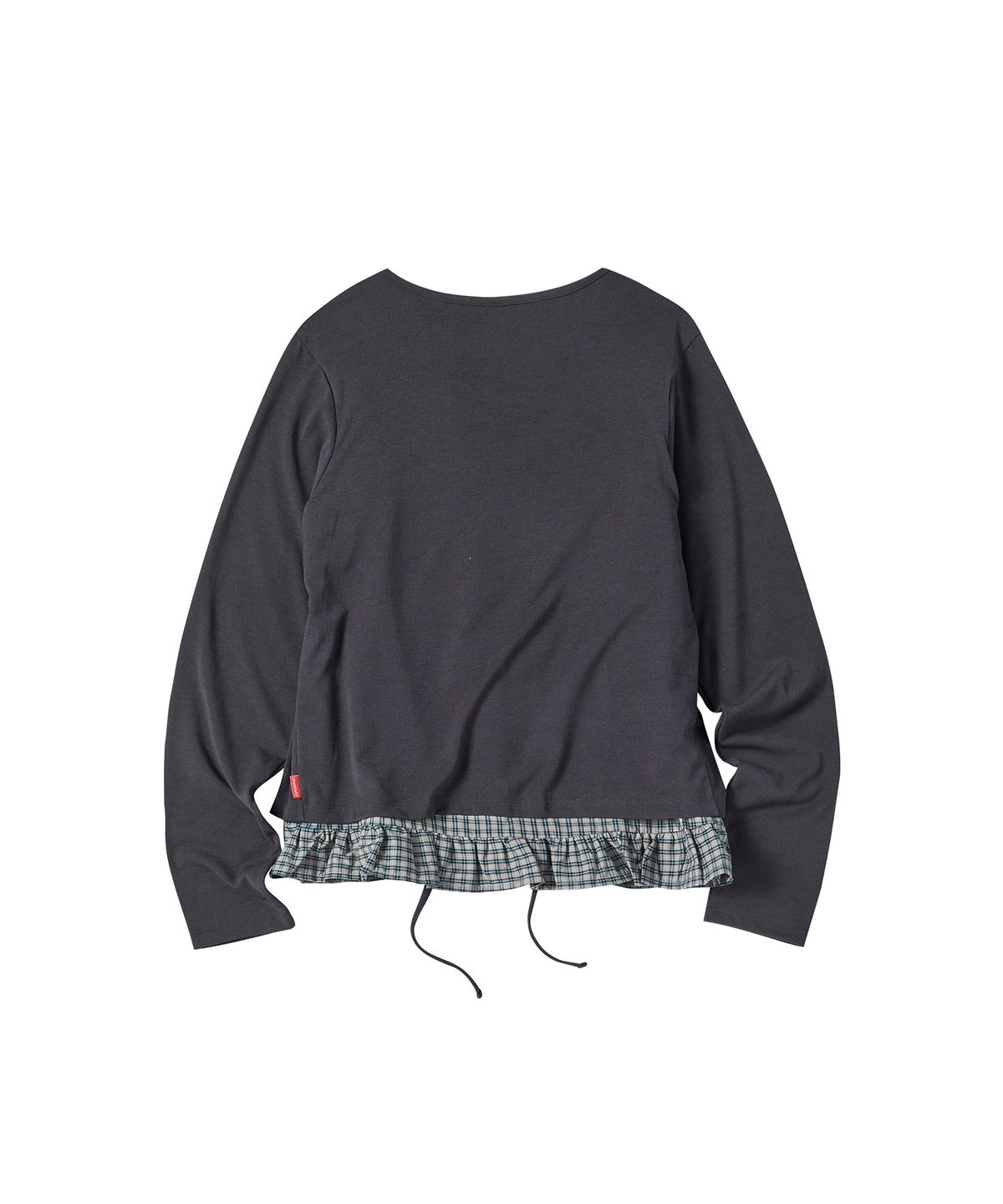 꼬모니노즈(COMONINOZ) W CHECK CARDIGAN [DEEP GARY]