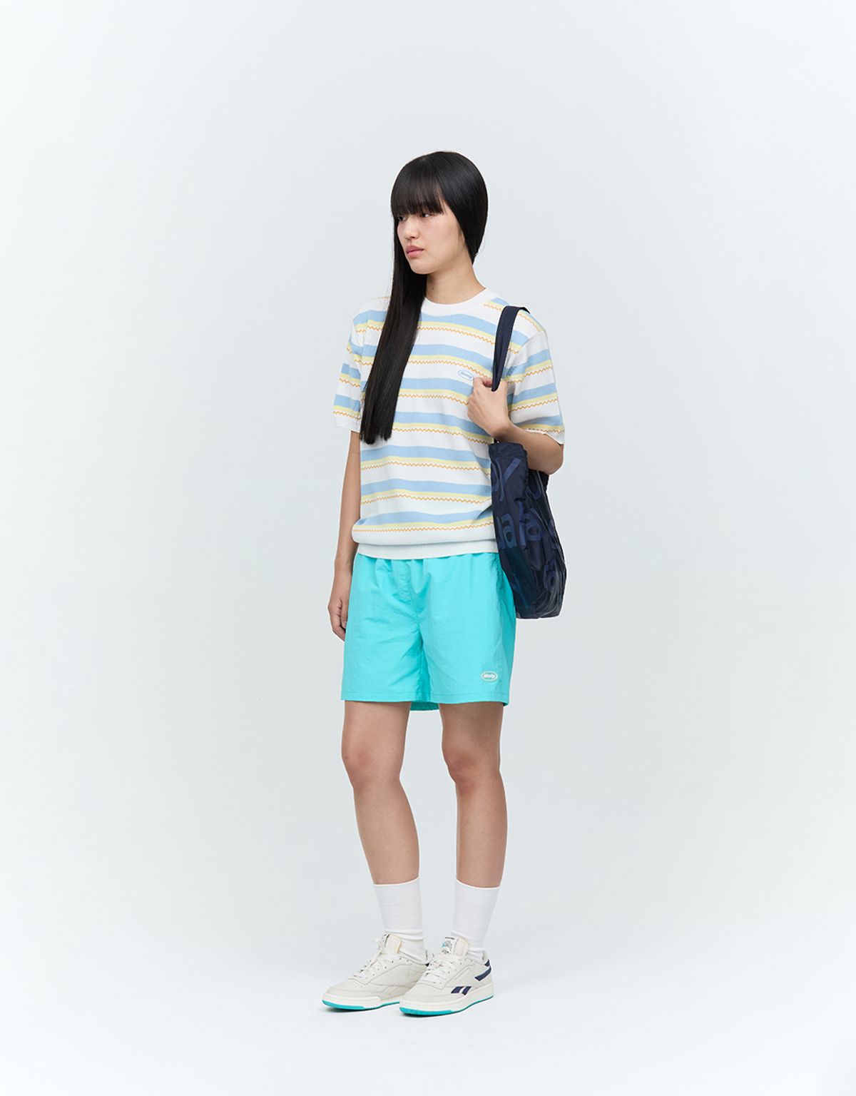 엠엠엘지(MMLG) CHEVRON STRIPE HF KNIT (IVORY)