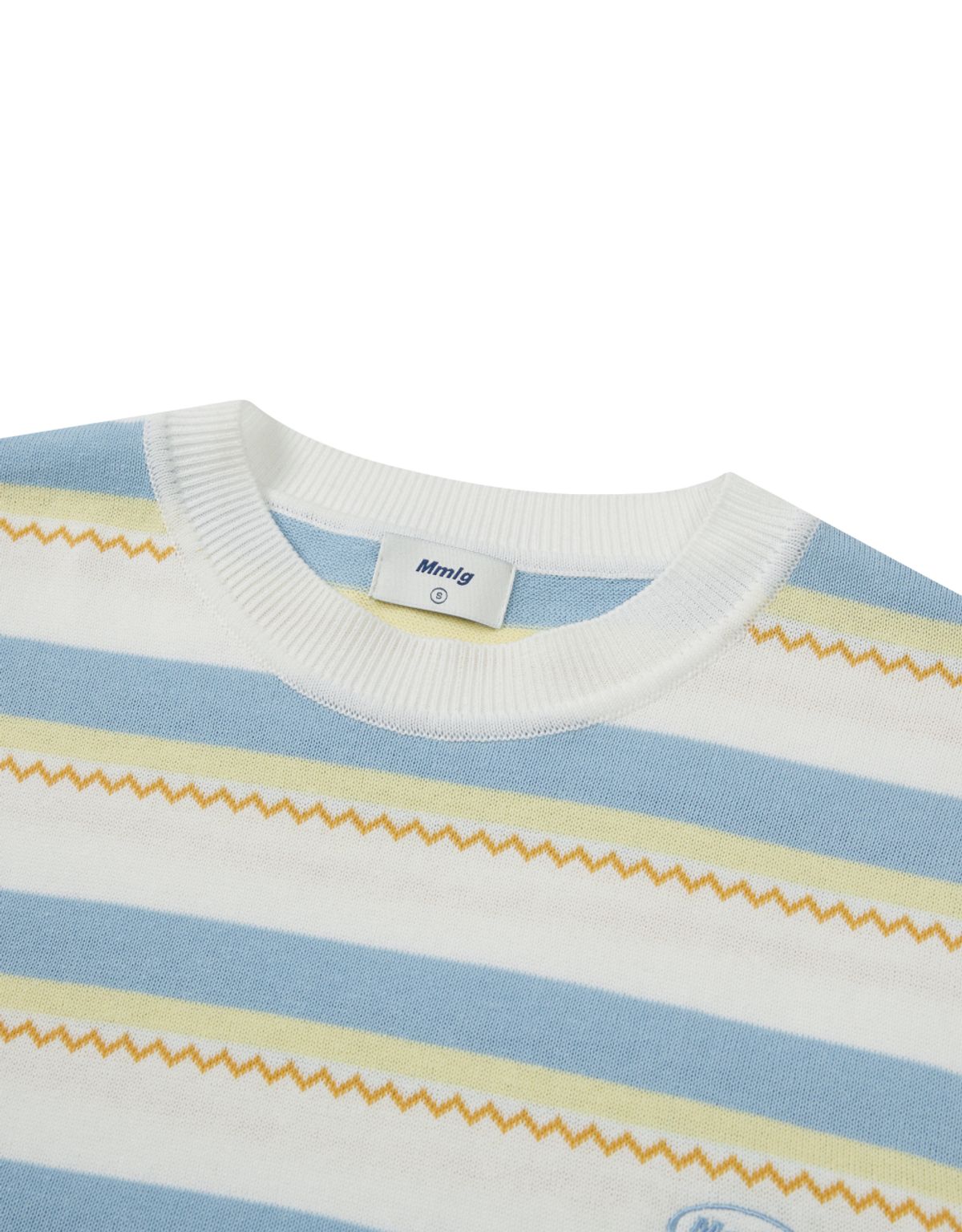 엠엠엘지(MMLG) CHEVRON STRIPE HF KNIT (IVORY)